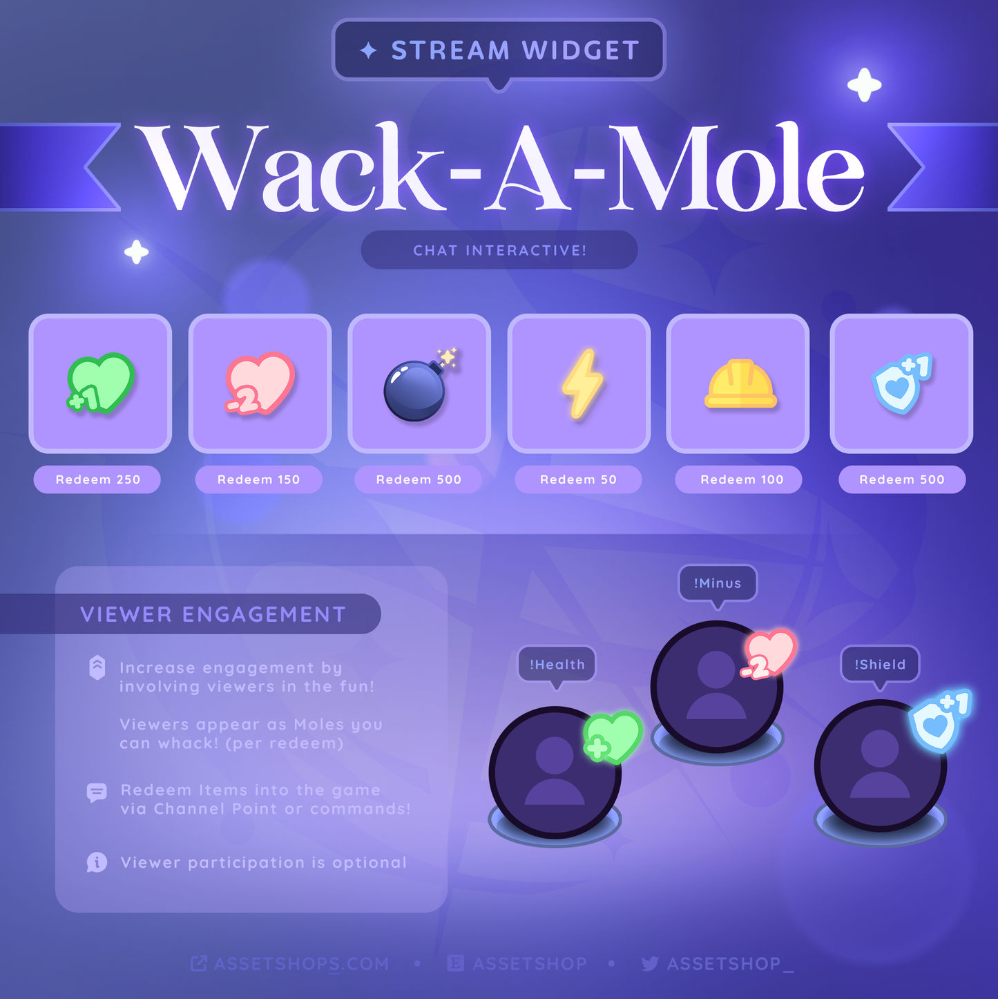 Whack A Mole - Streamer Twitch Widget