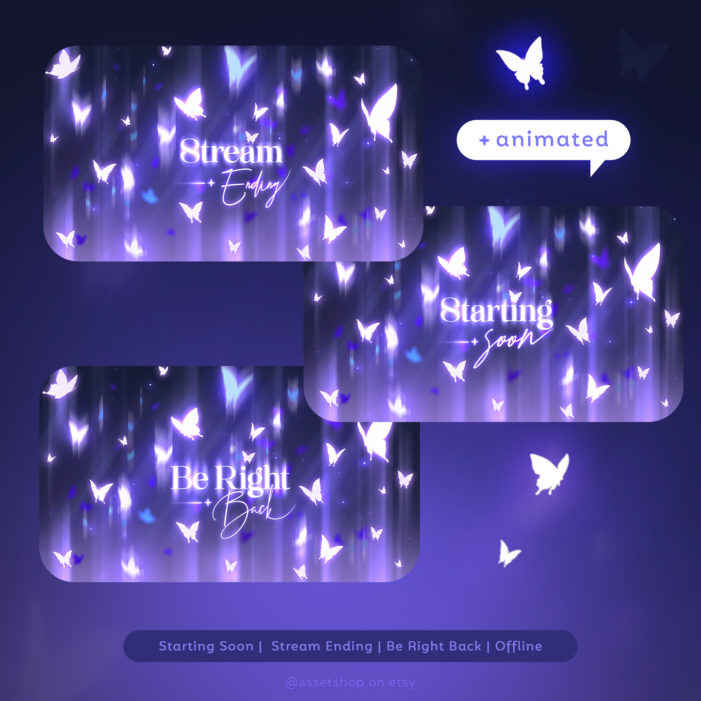 Butterfly Intermission Scenes - Twitch & Youtube
