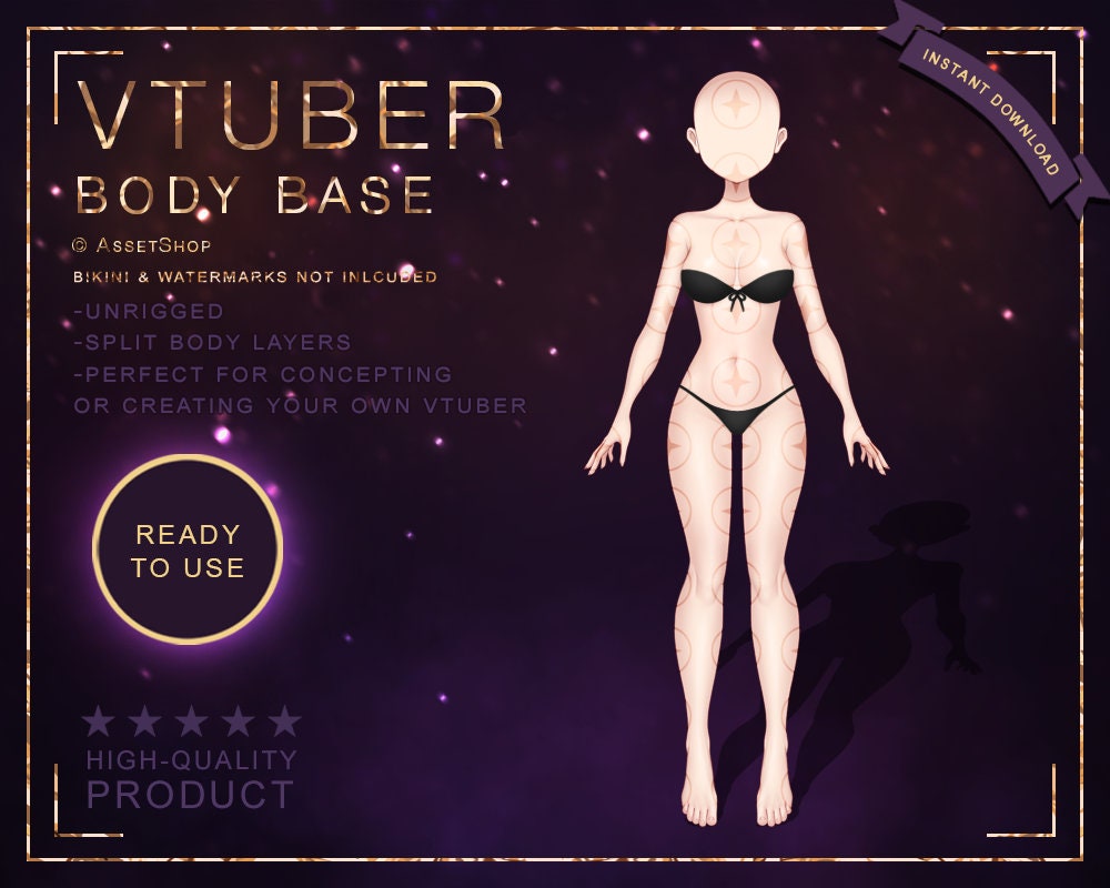 Female Vtuber Body Base - Premade Template