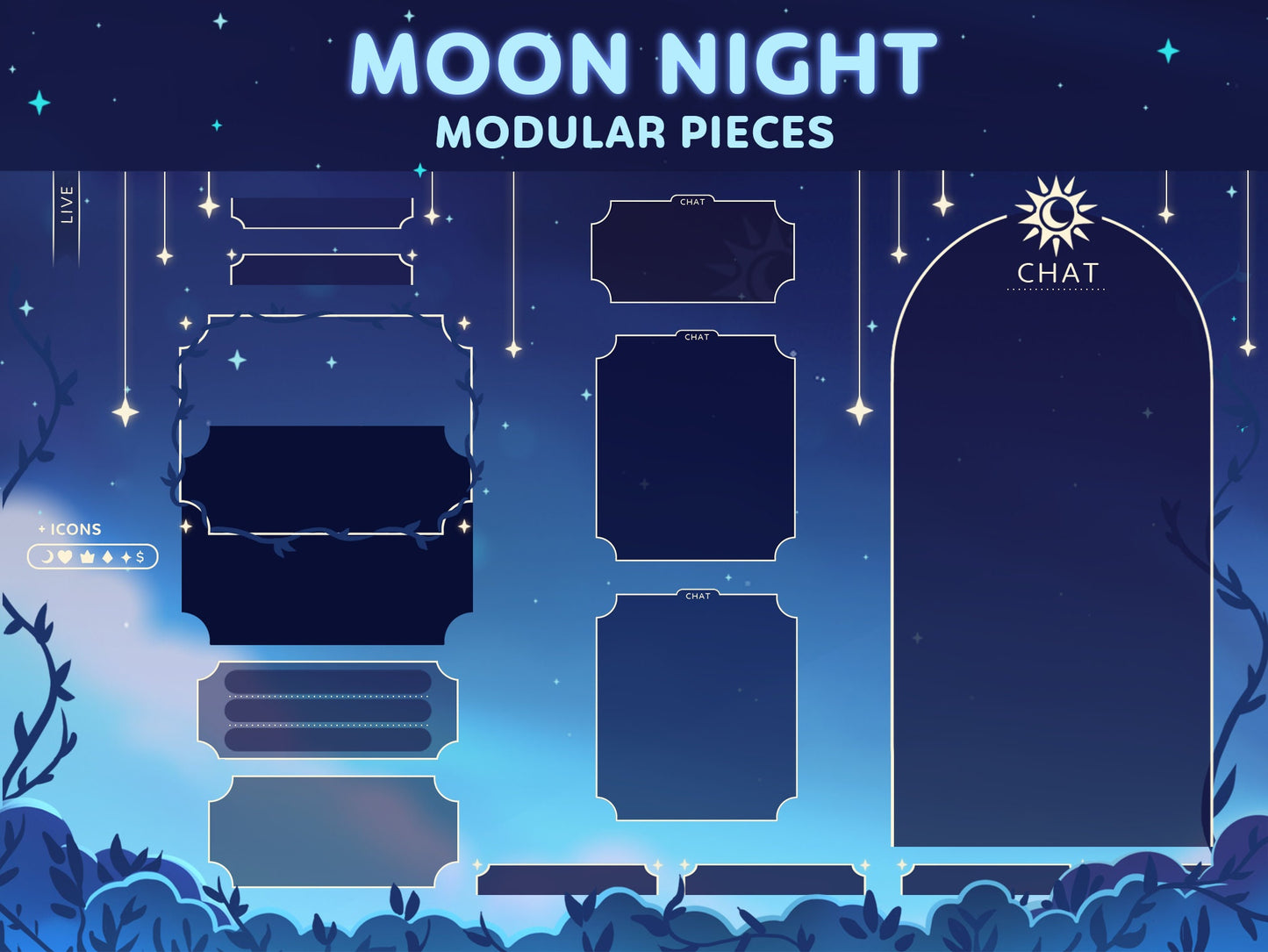 Moon Night - Twitch Stream Overlay