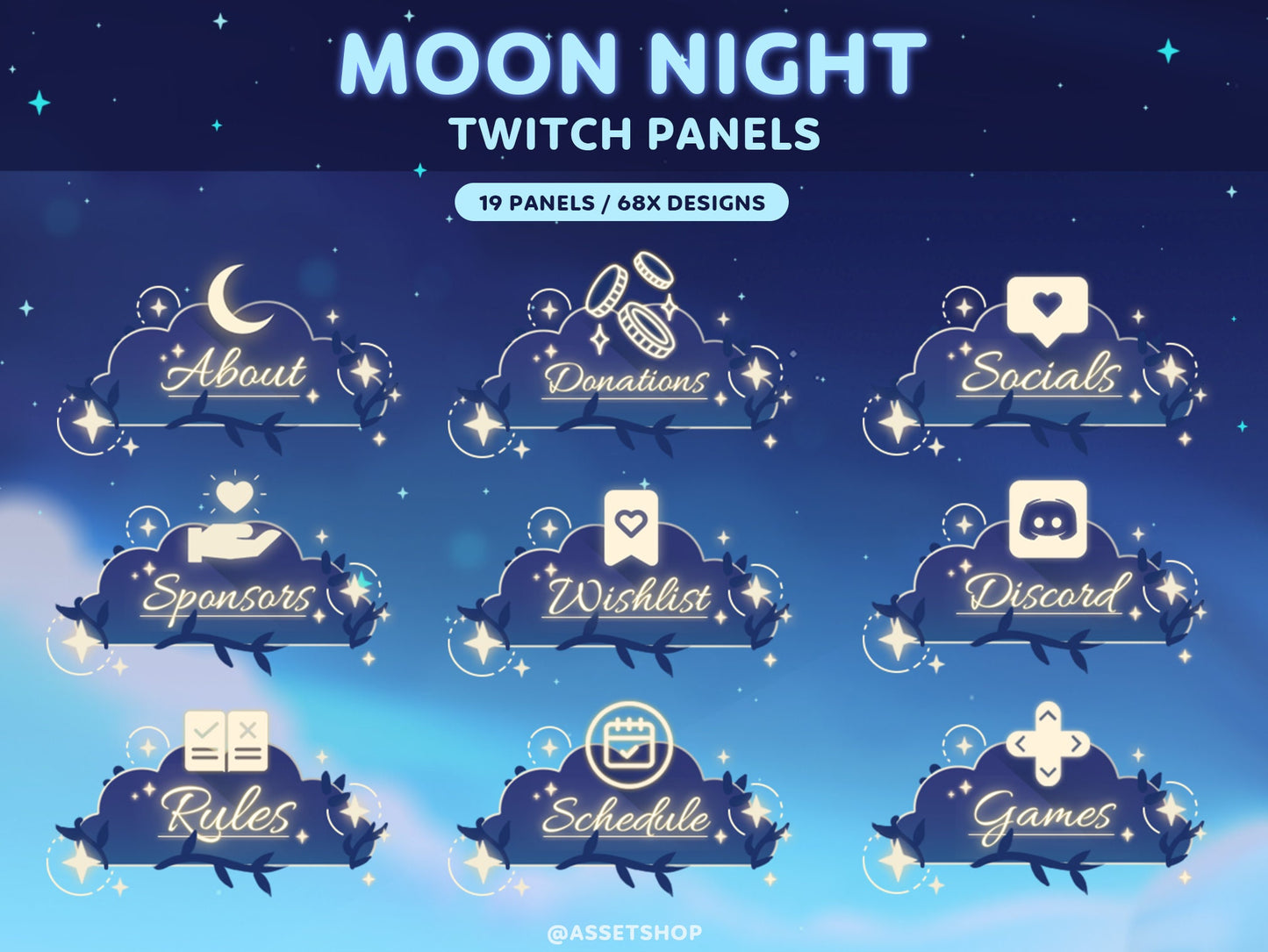 Moon Night Twitch Panels