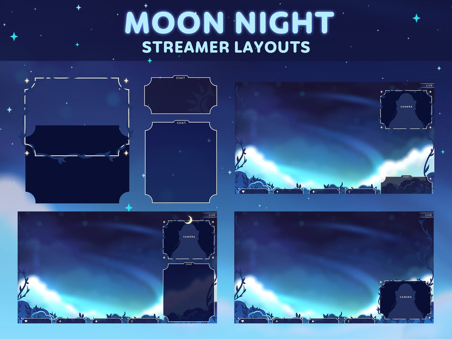 Moon Night - Twitch Stream Overlay