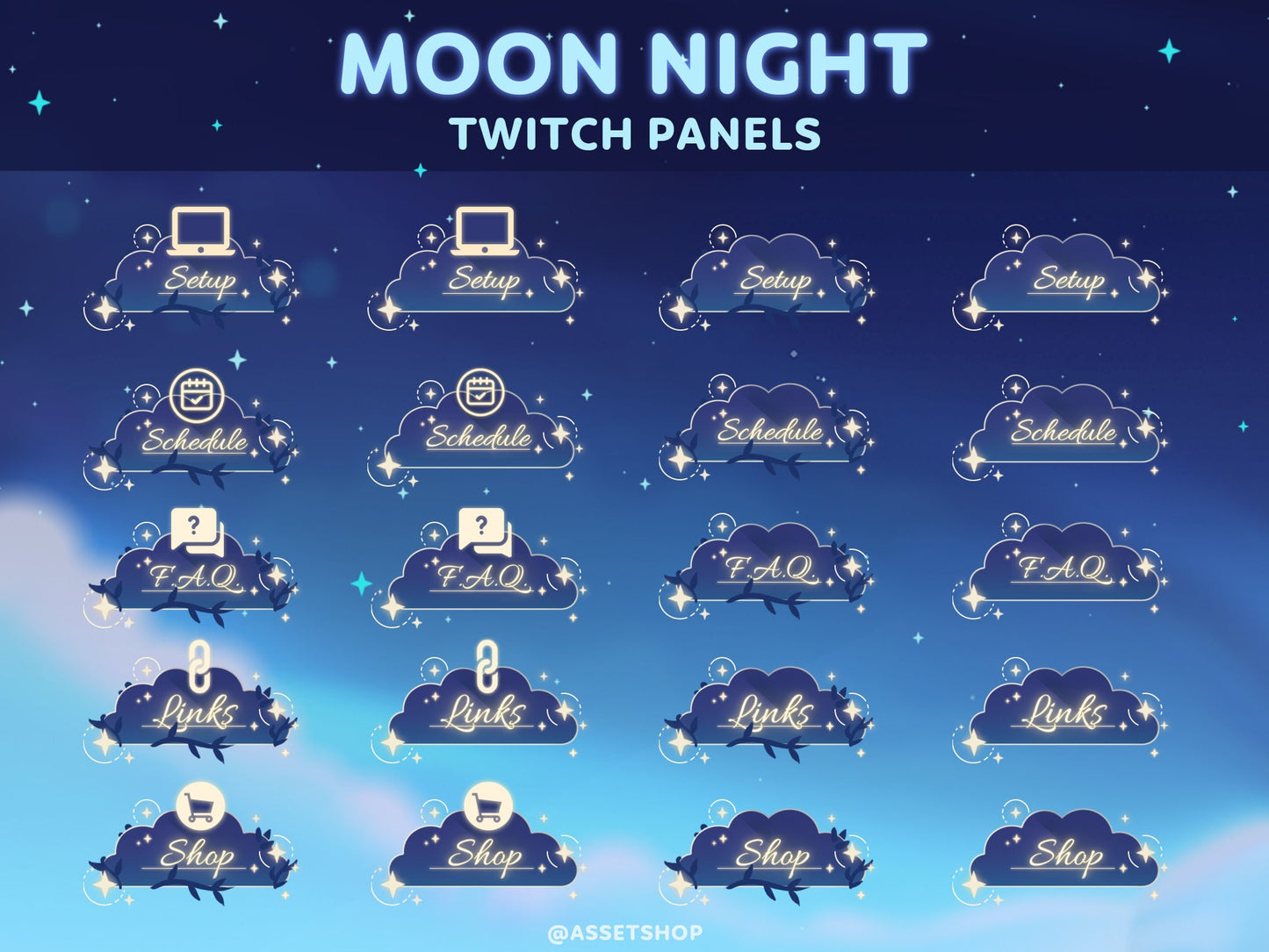 Moon Night Twitch Panels