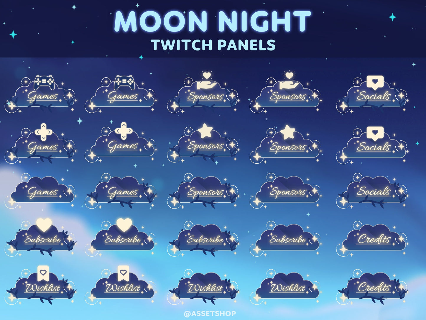 Moon Night Twitch Panels