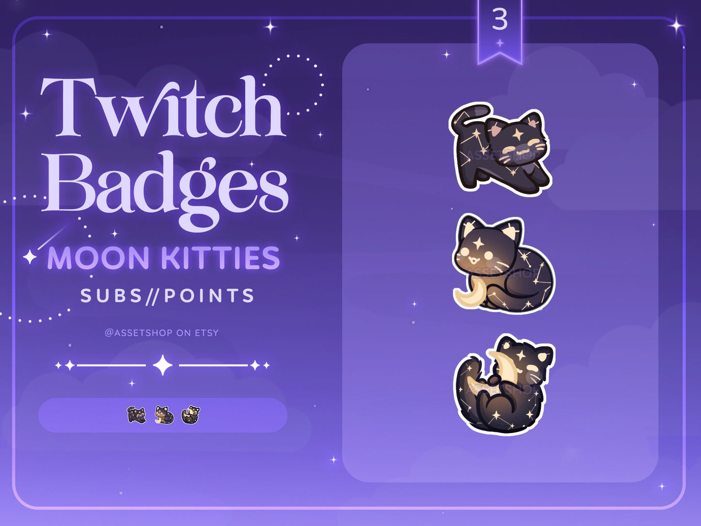 Moon Kitties - Twitch Sub Badges