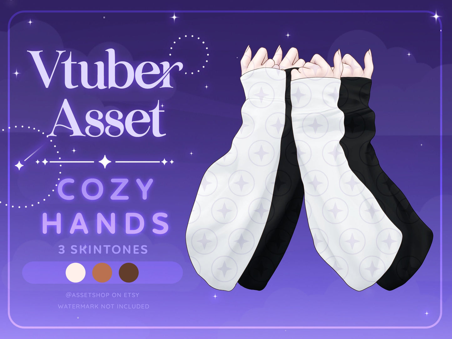 Cozy Sweater Vtuber Hand Asset