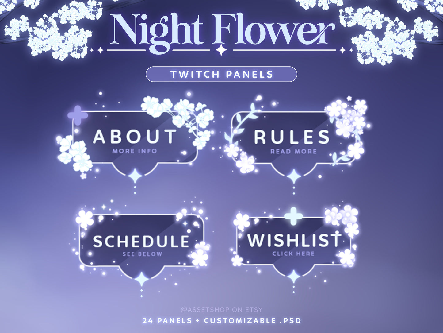 Night Flower - Twitch Panels