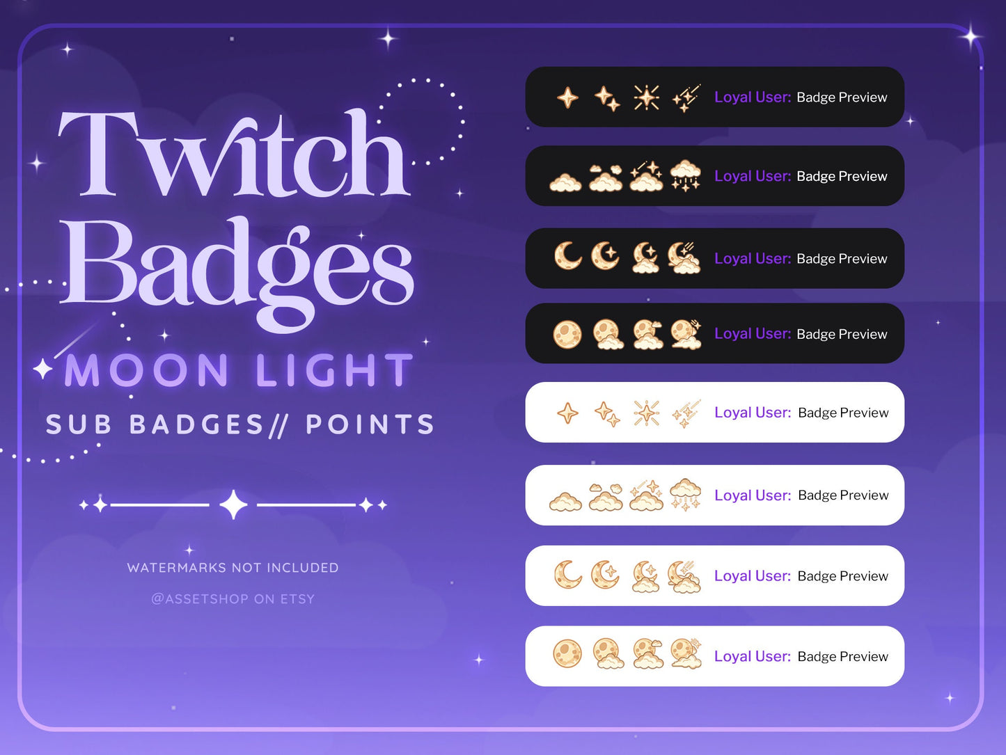 Moon Light - Twitch Sub Badges