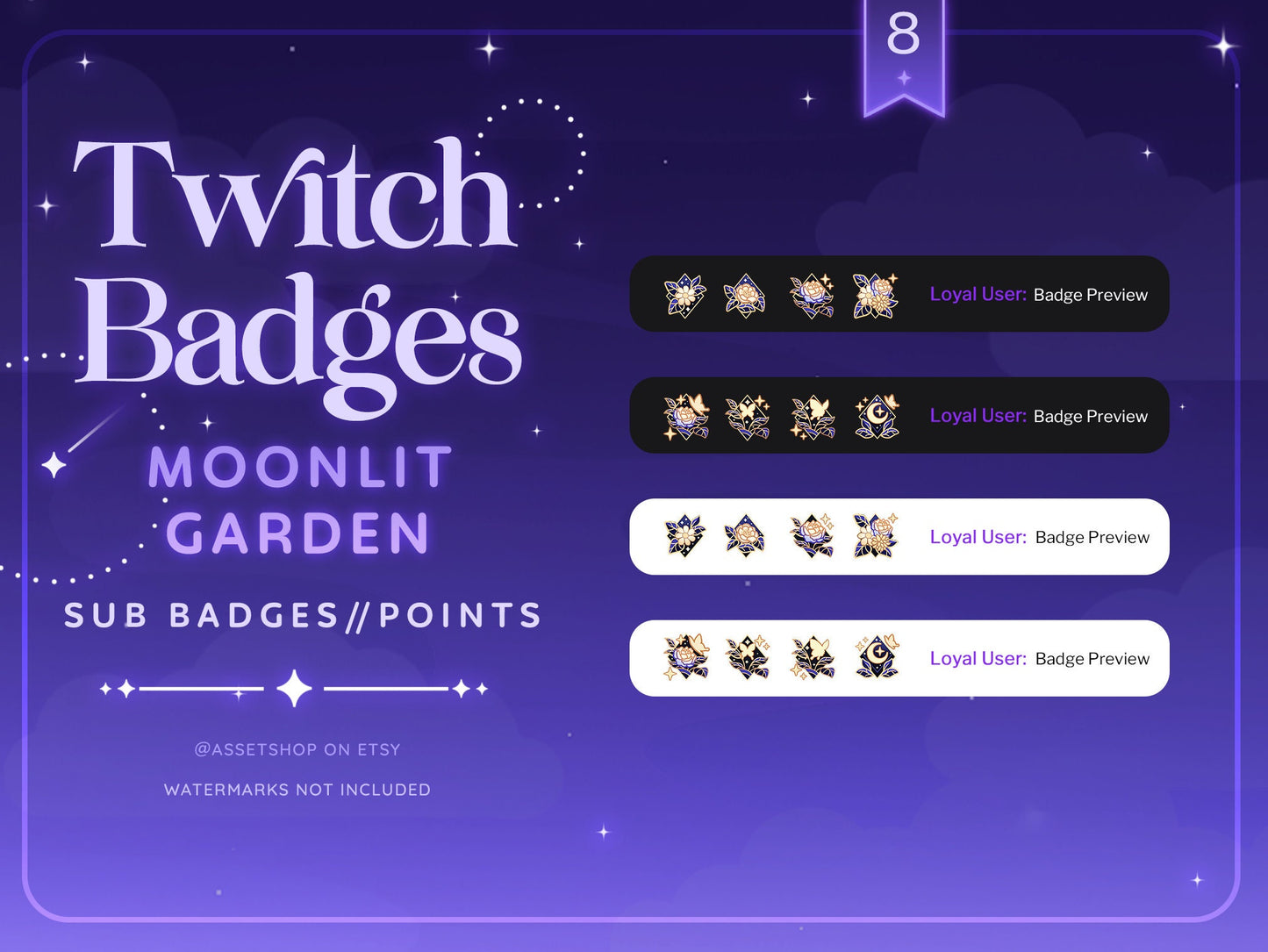 Moonlit Garden - Twitch Sub Badges