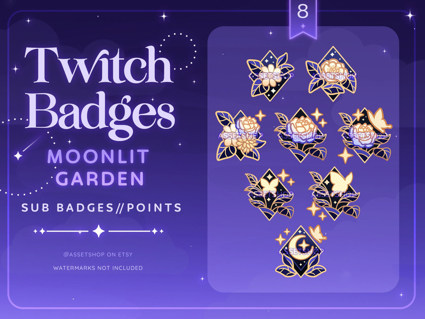 Moonlit Garden - Twitch Sub Badges