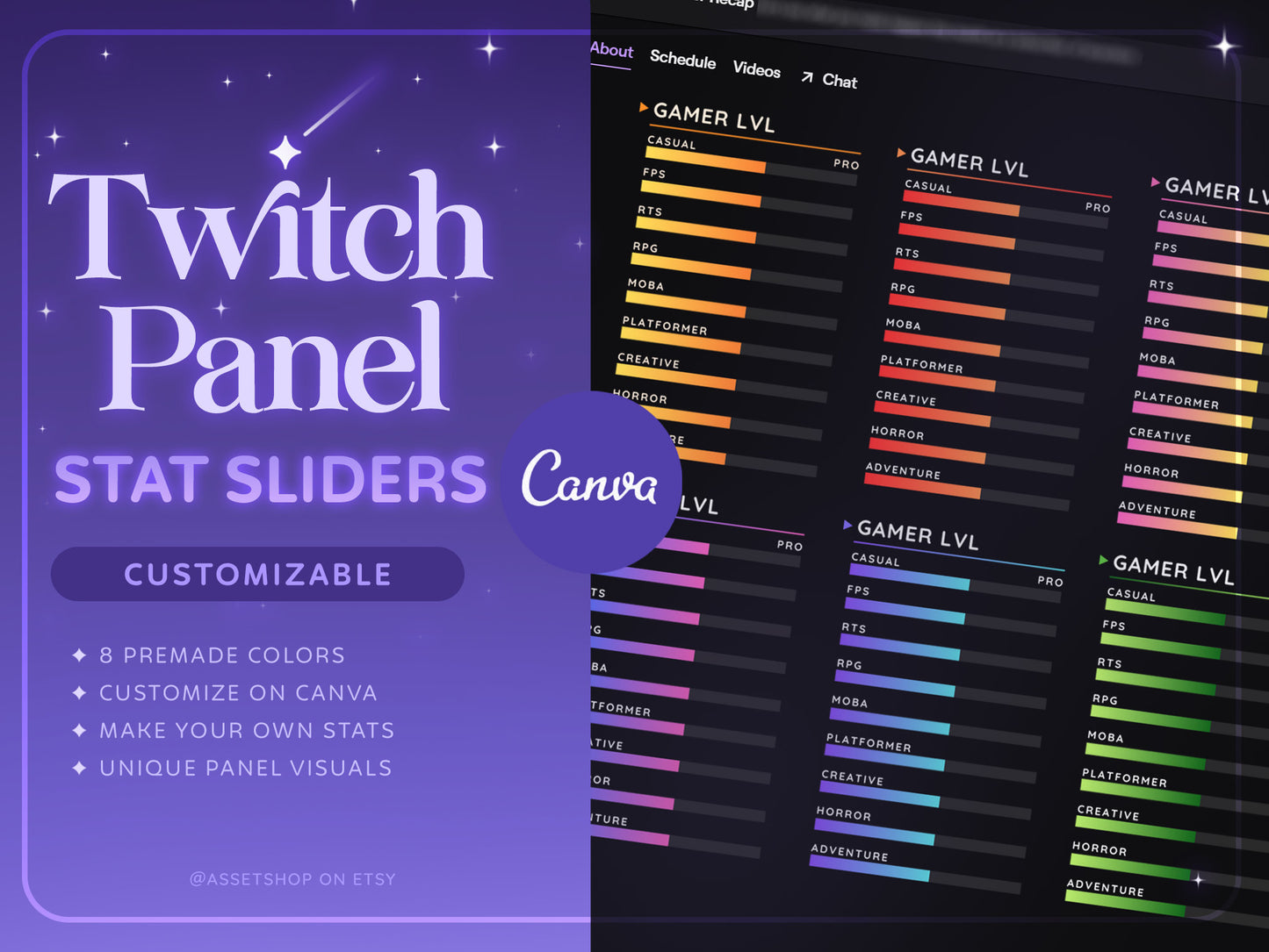 Twitch Panel - Sliders