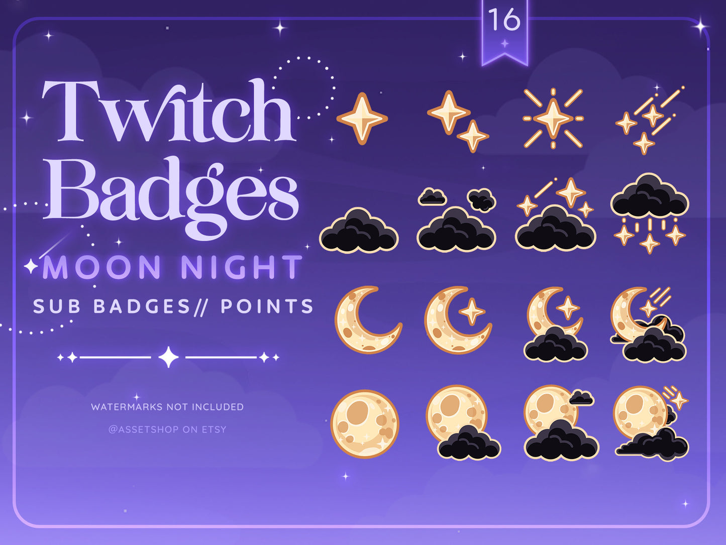 Moon Night - Twitch Badges