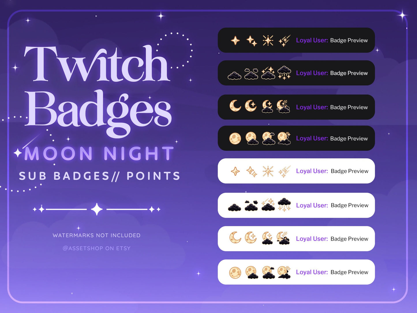 Moon Night - Twitch Badges
