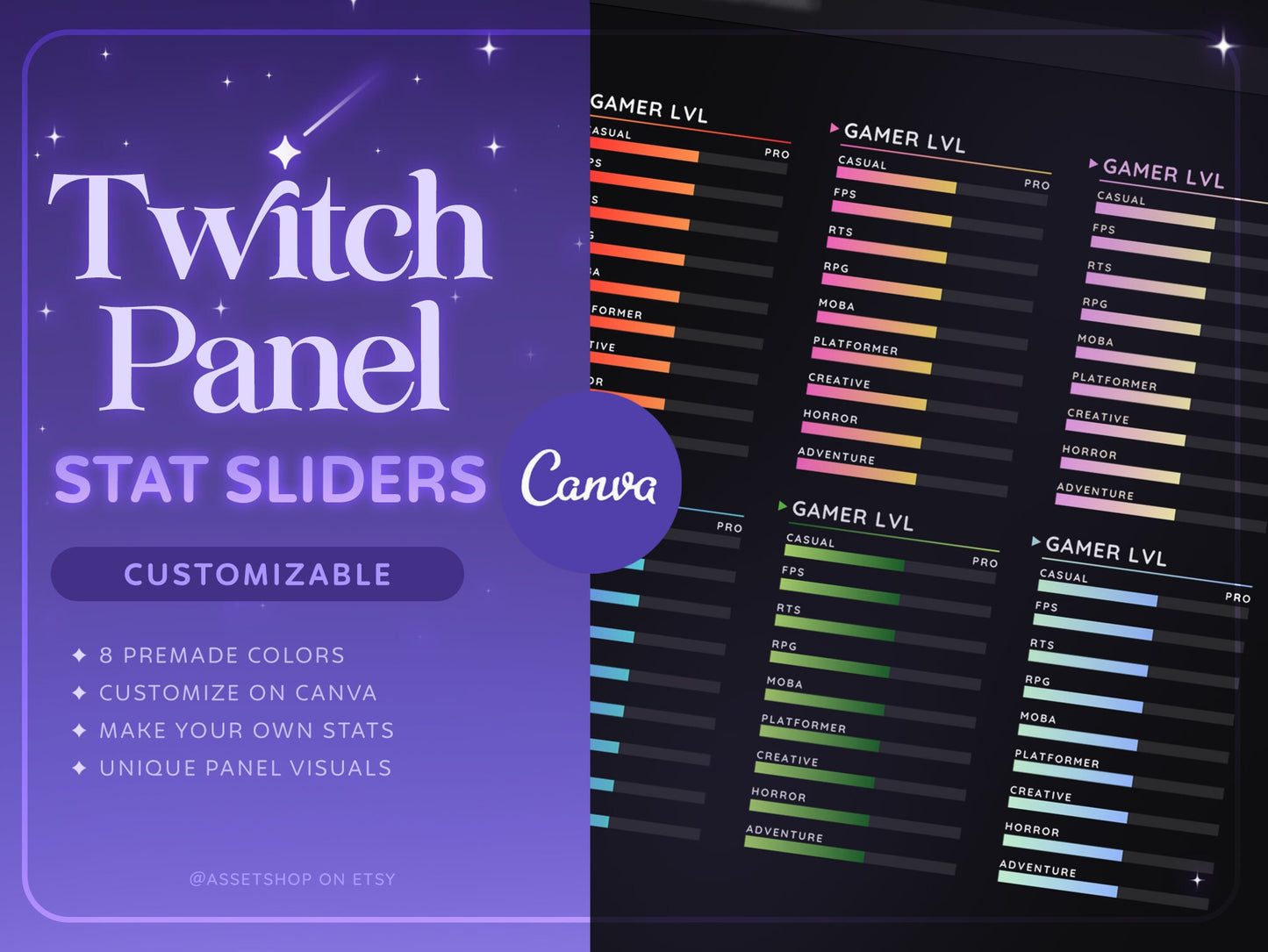 Twitch Panel - Sliders