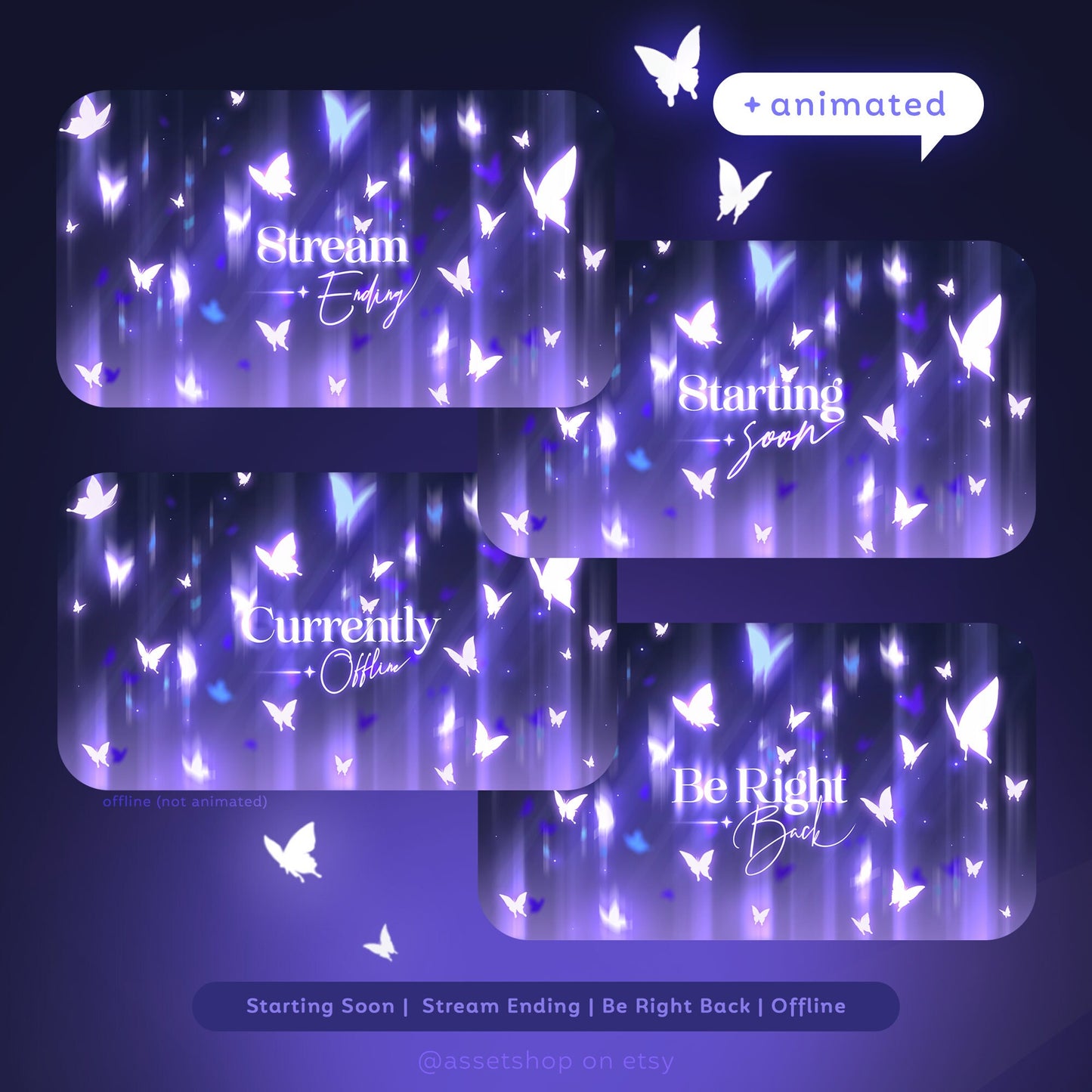 Butterfly Intermission Scenes - Twitch & Youtube