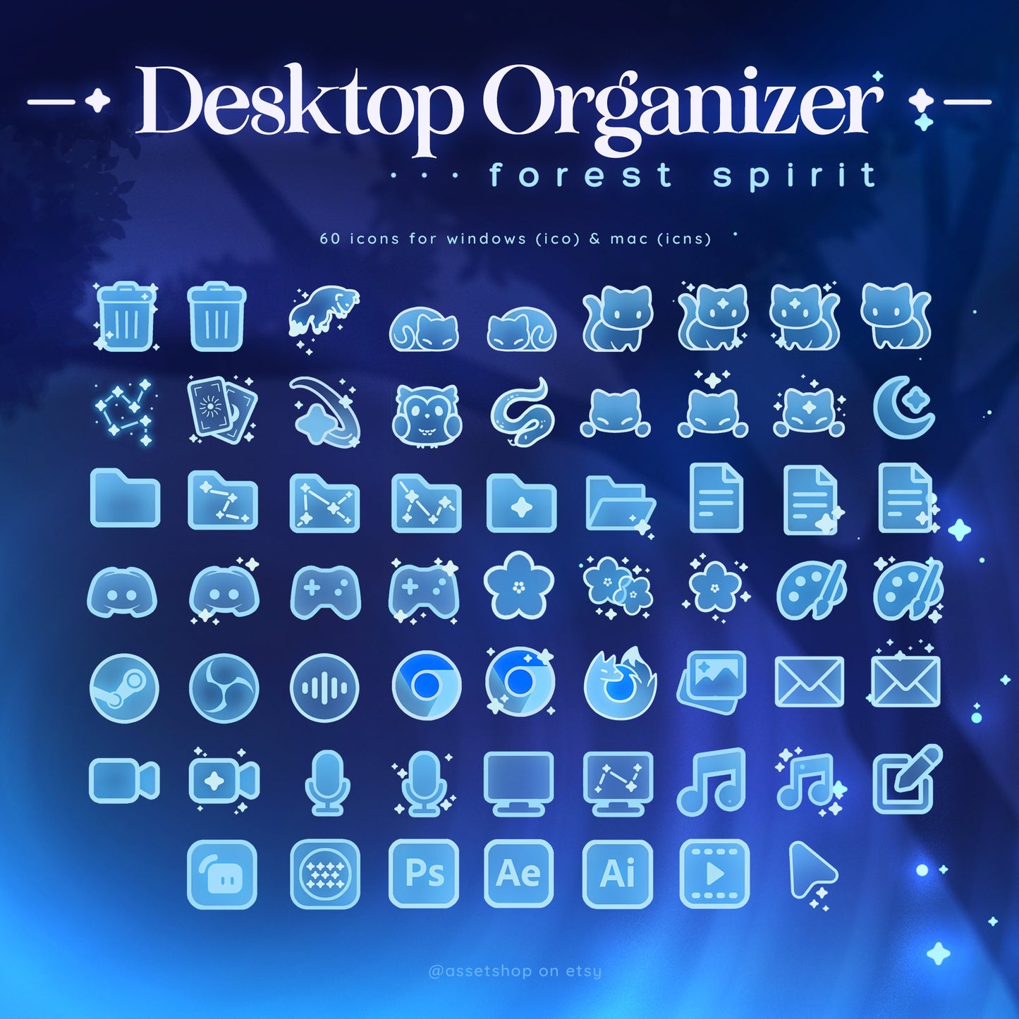 Forest Spirit Desktop Wallpaper Organizer