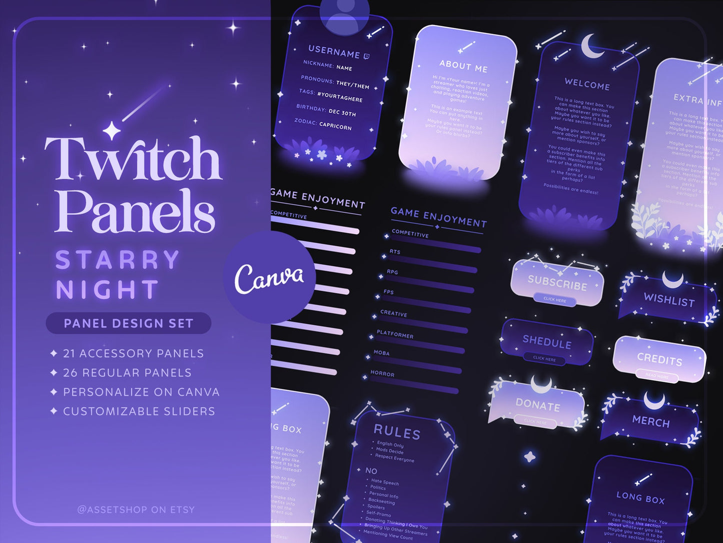 Starry Night - Twitch Panels