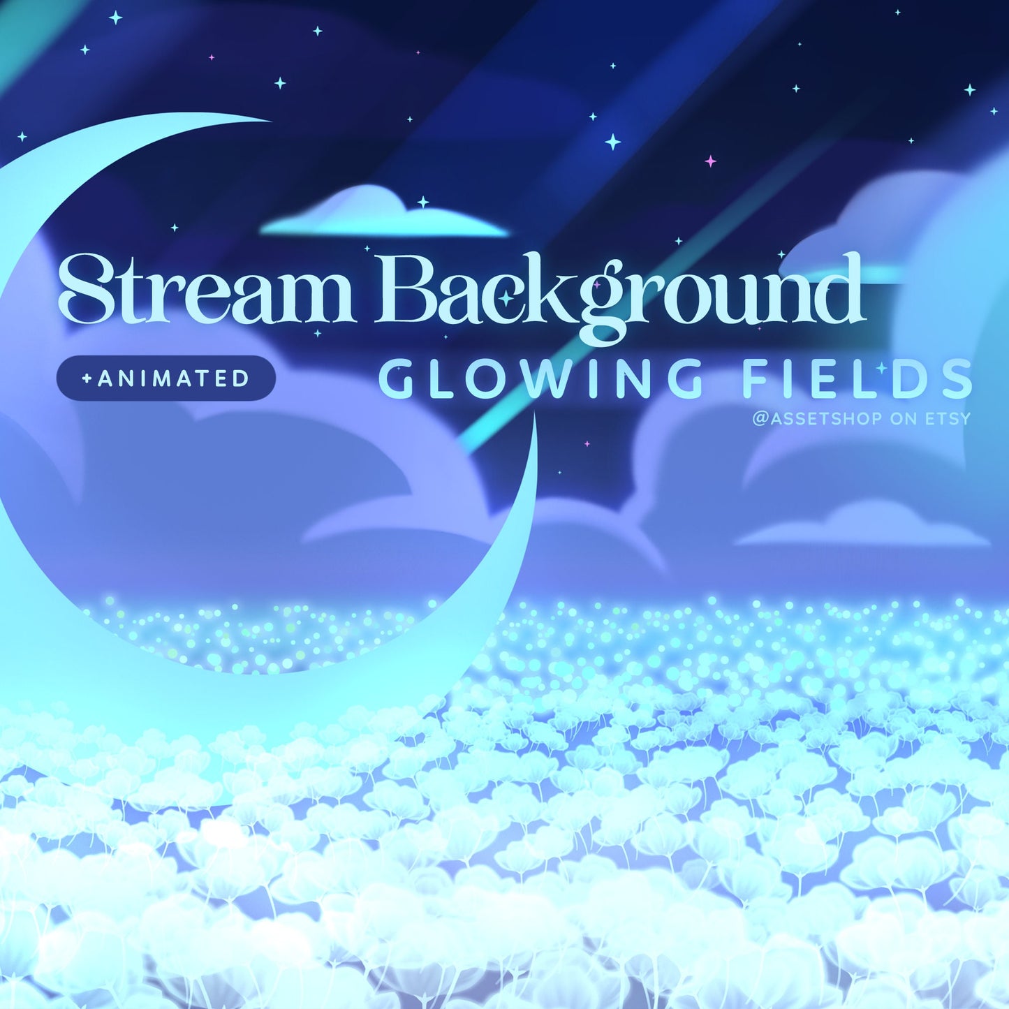 Glowing Fields Background +Animated