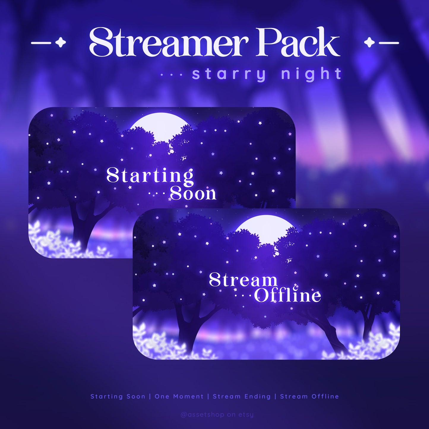 Starry Night - Stream Overlay Pack