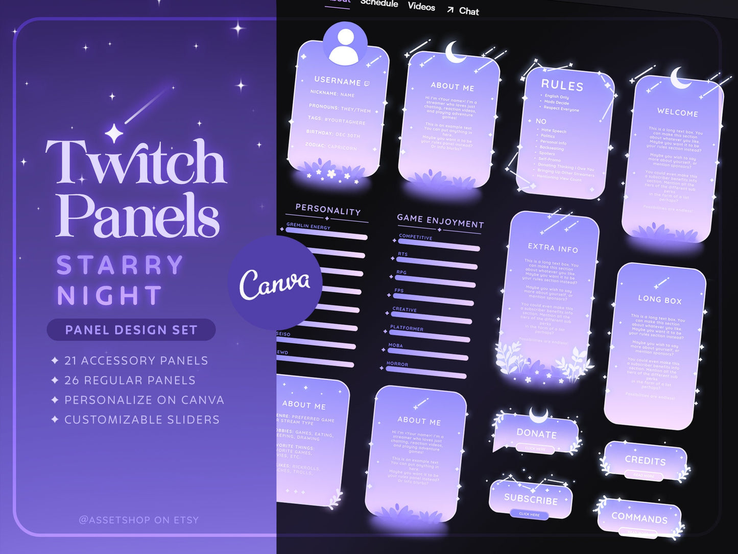 Starry Night - Twitch Panels