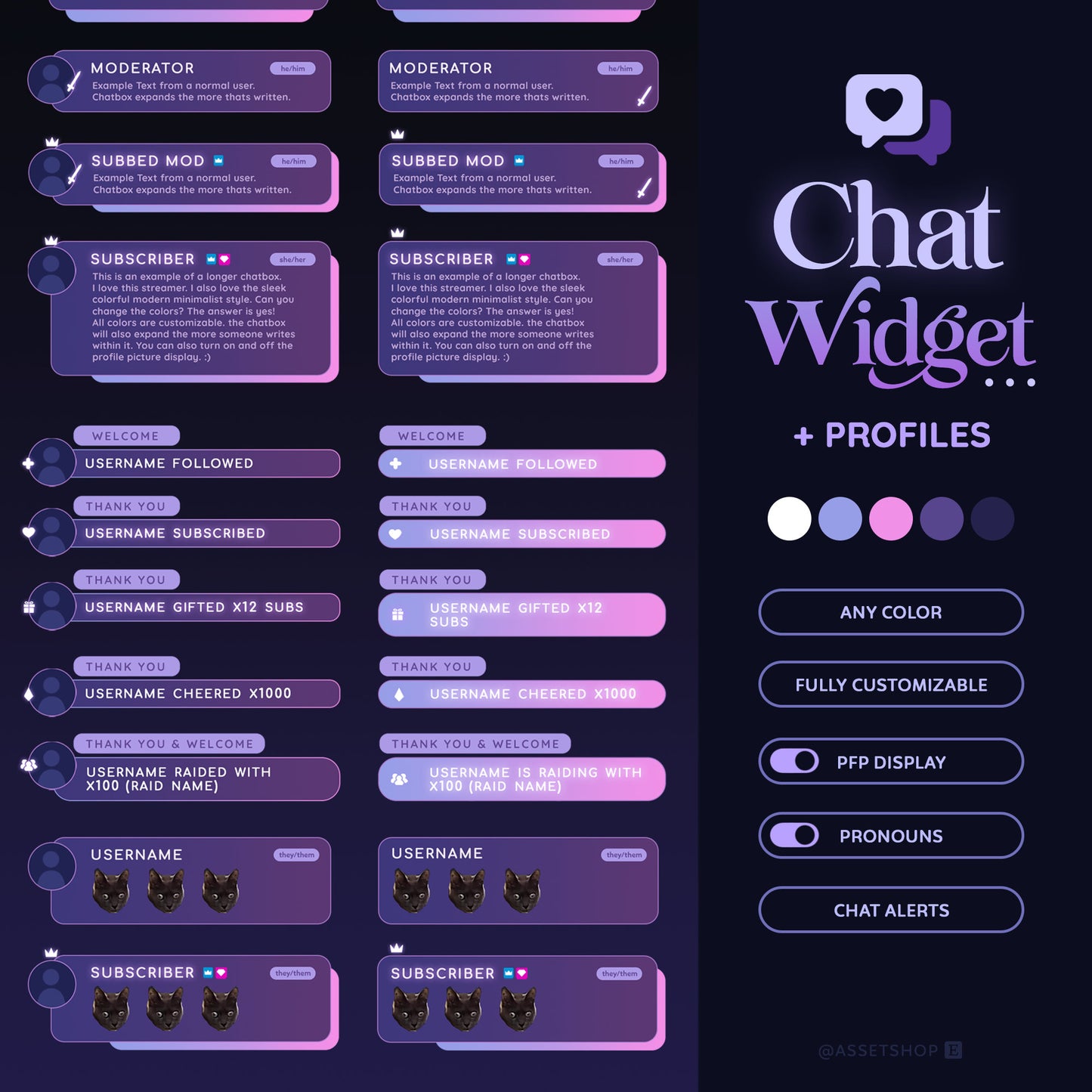 Profile Display Chat Widget - Twitch