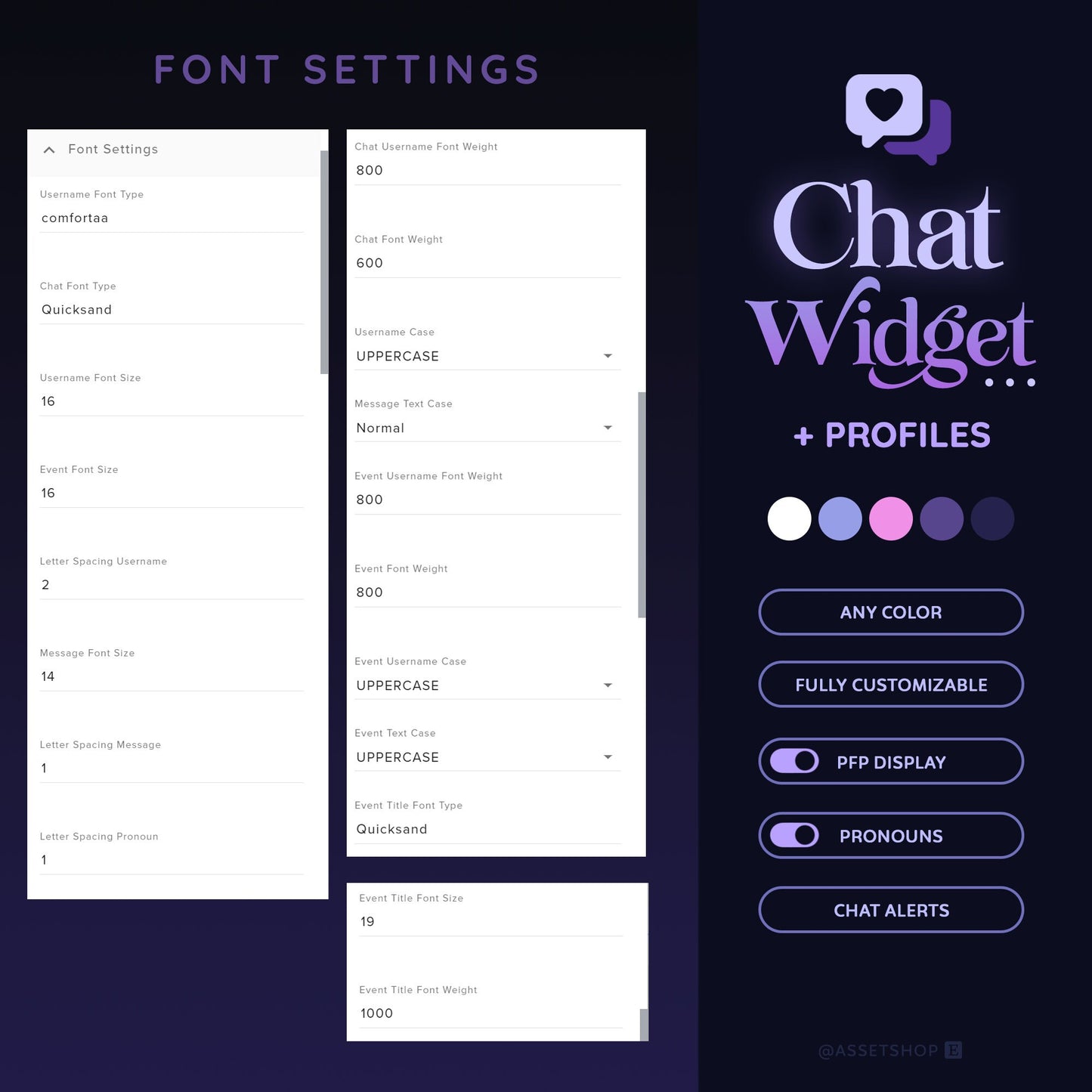 Profile Display Chat Widget - Twitch