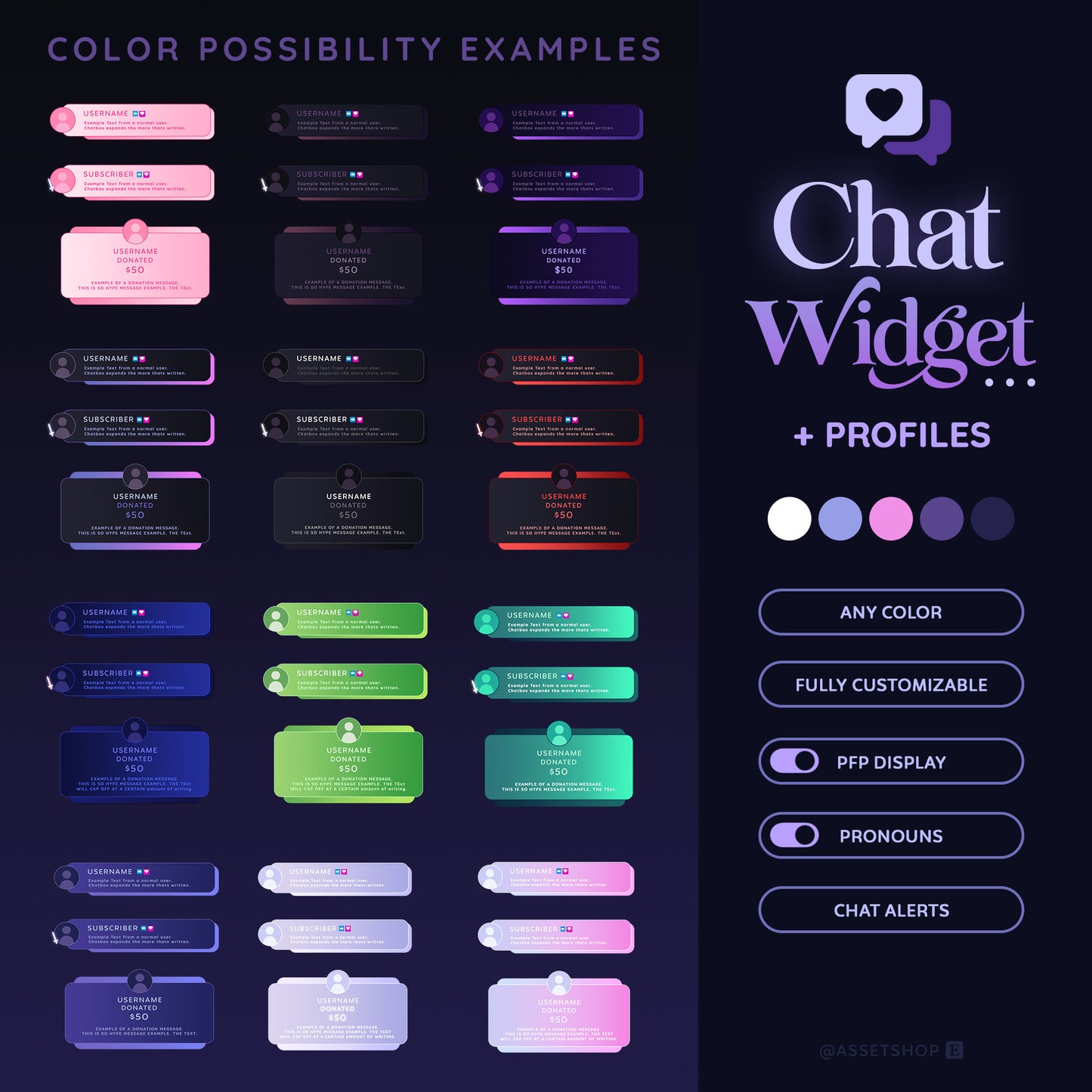 Profile Display Chat Widget - Twitch