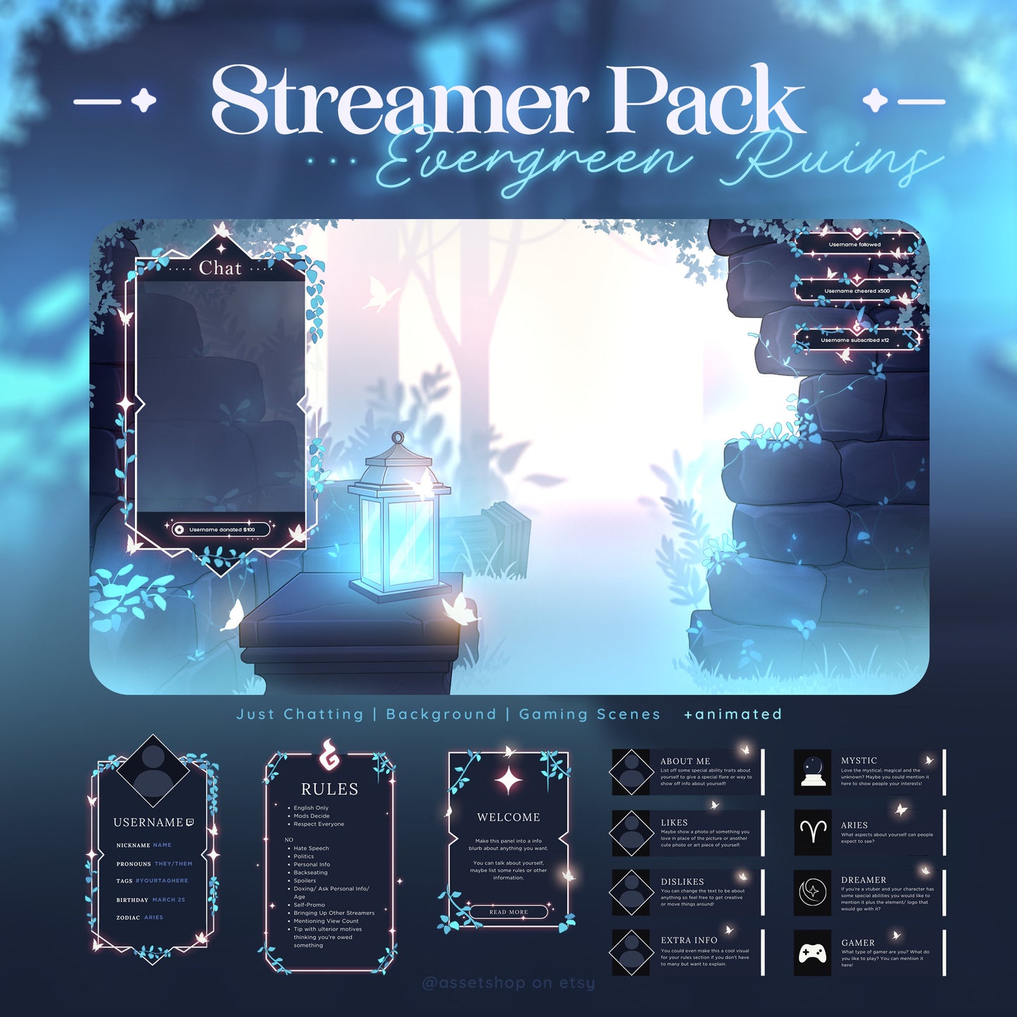 Evergreen Ruins - Stream Overlay Pack