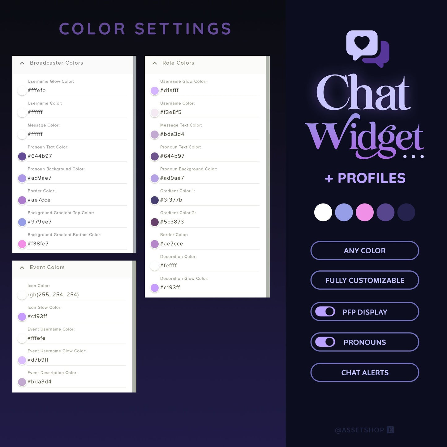Profile Display Chat Widget - Twitch
