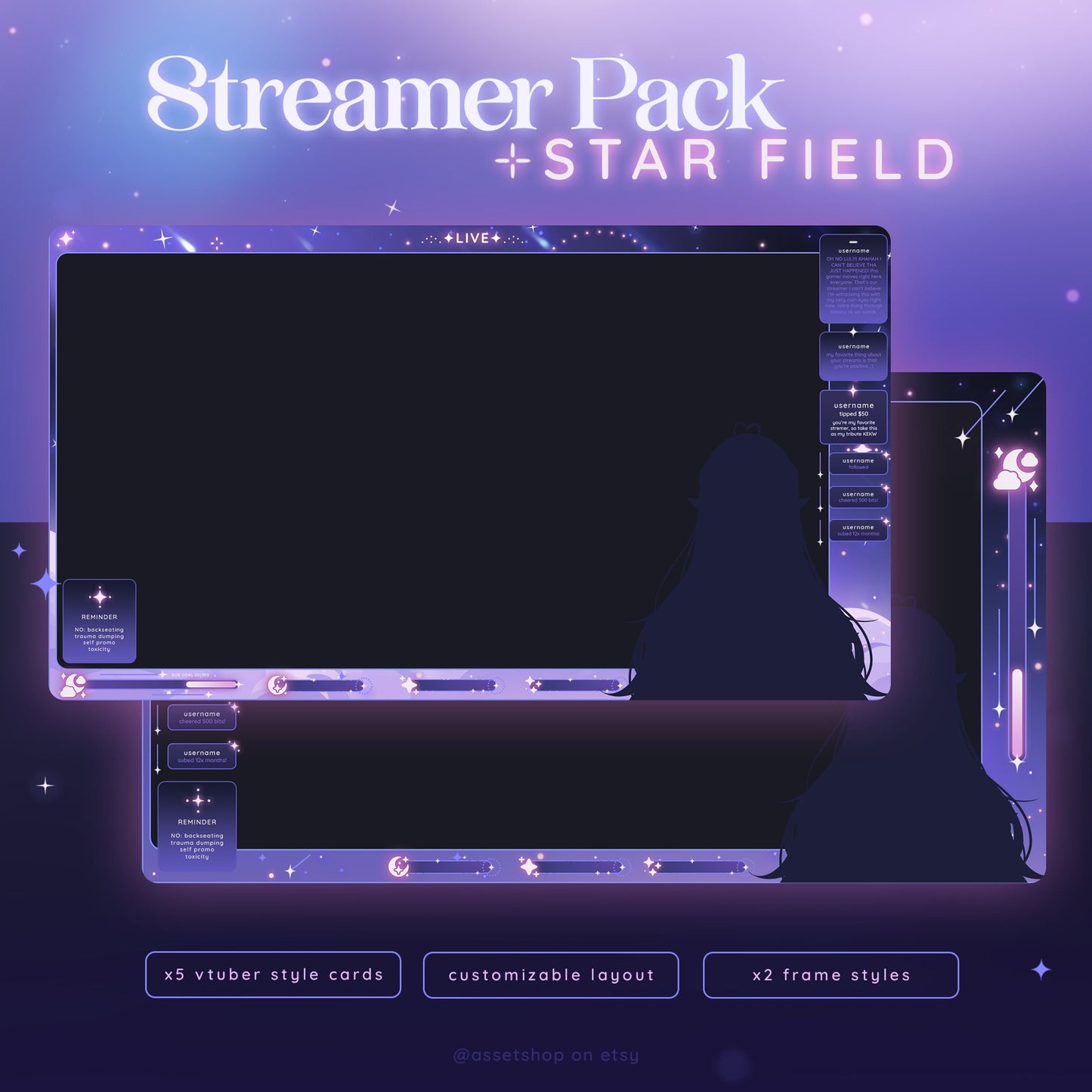 Star Field Stream Pack - Twitch Overlay