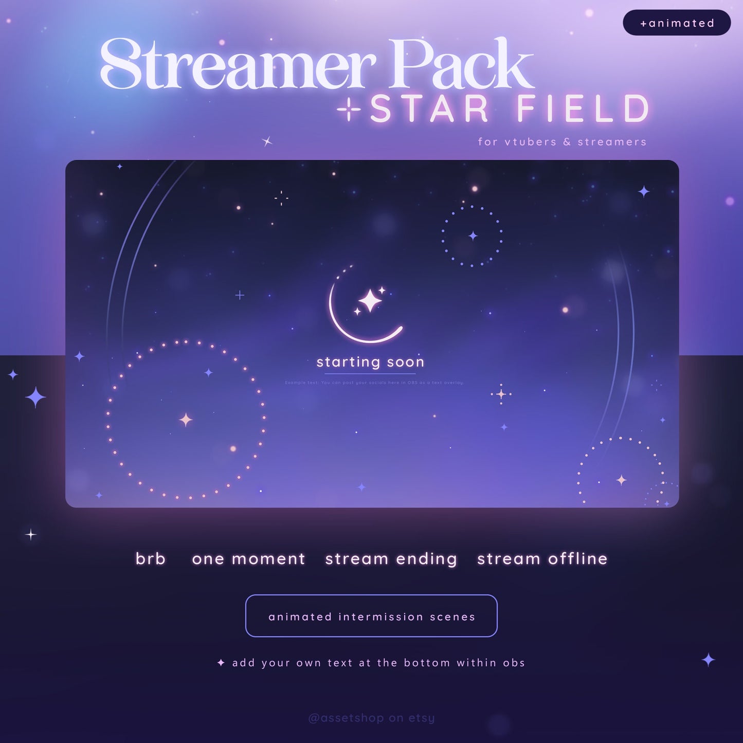 Star Field Stream Pack - Twitch Overlay