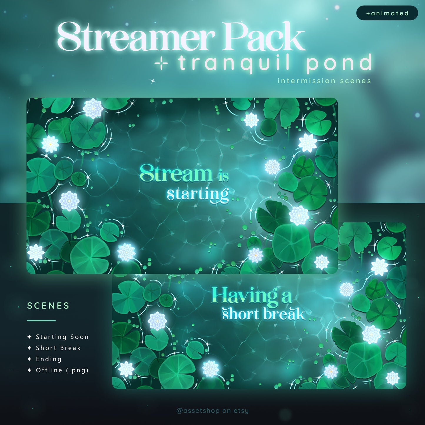 Tranquil Pond - Stream Pack +Animated