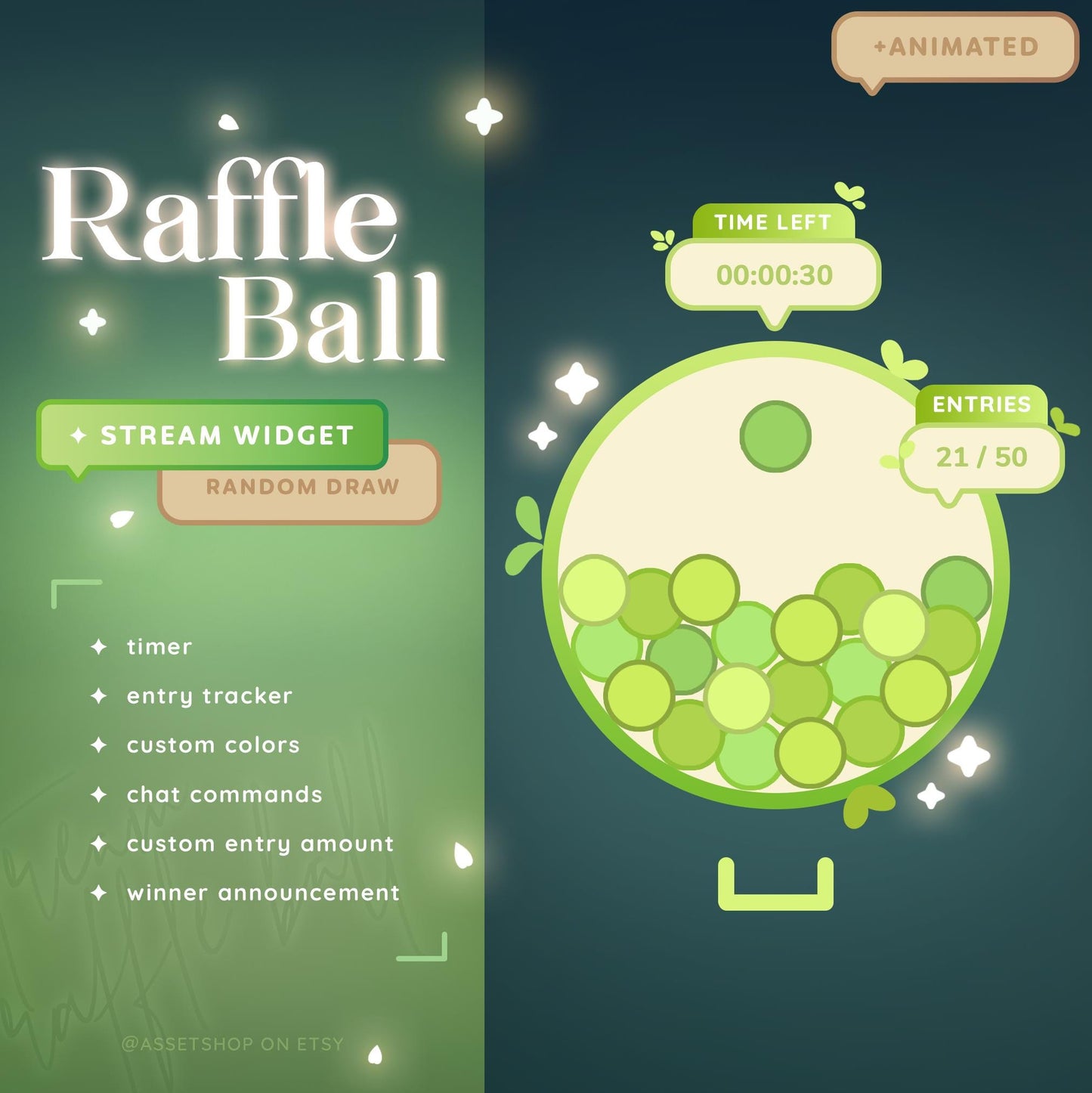 Plant Raffle Ball Widget