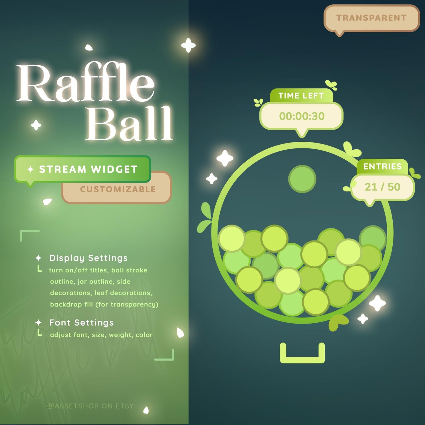 Plant Raffle Ball Widget