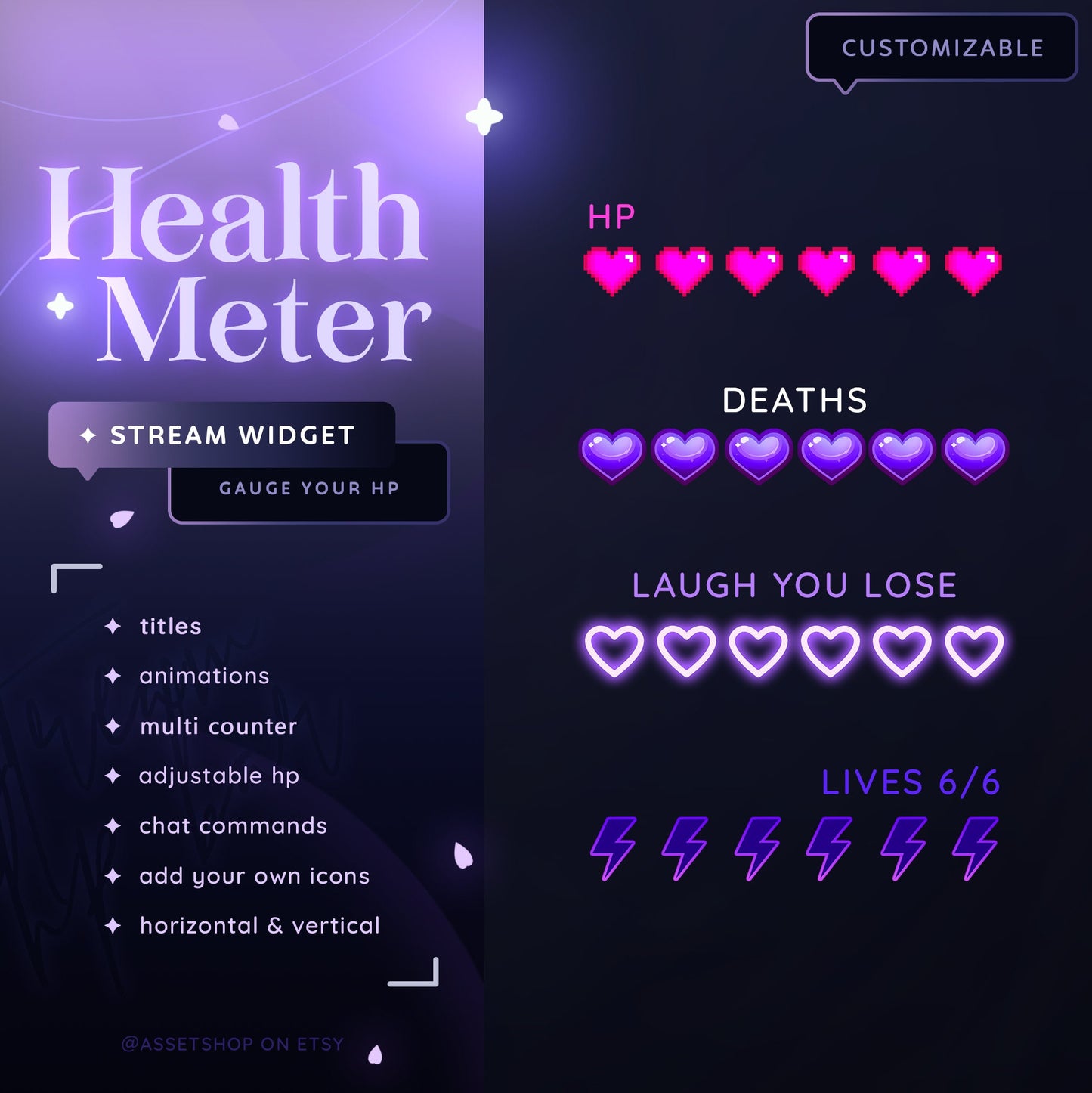 Health Meter Widget - for Twitch & YouTube