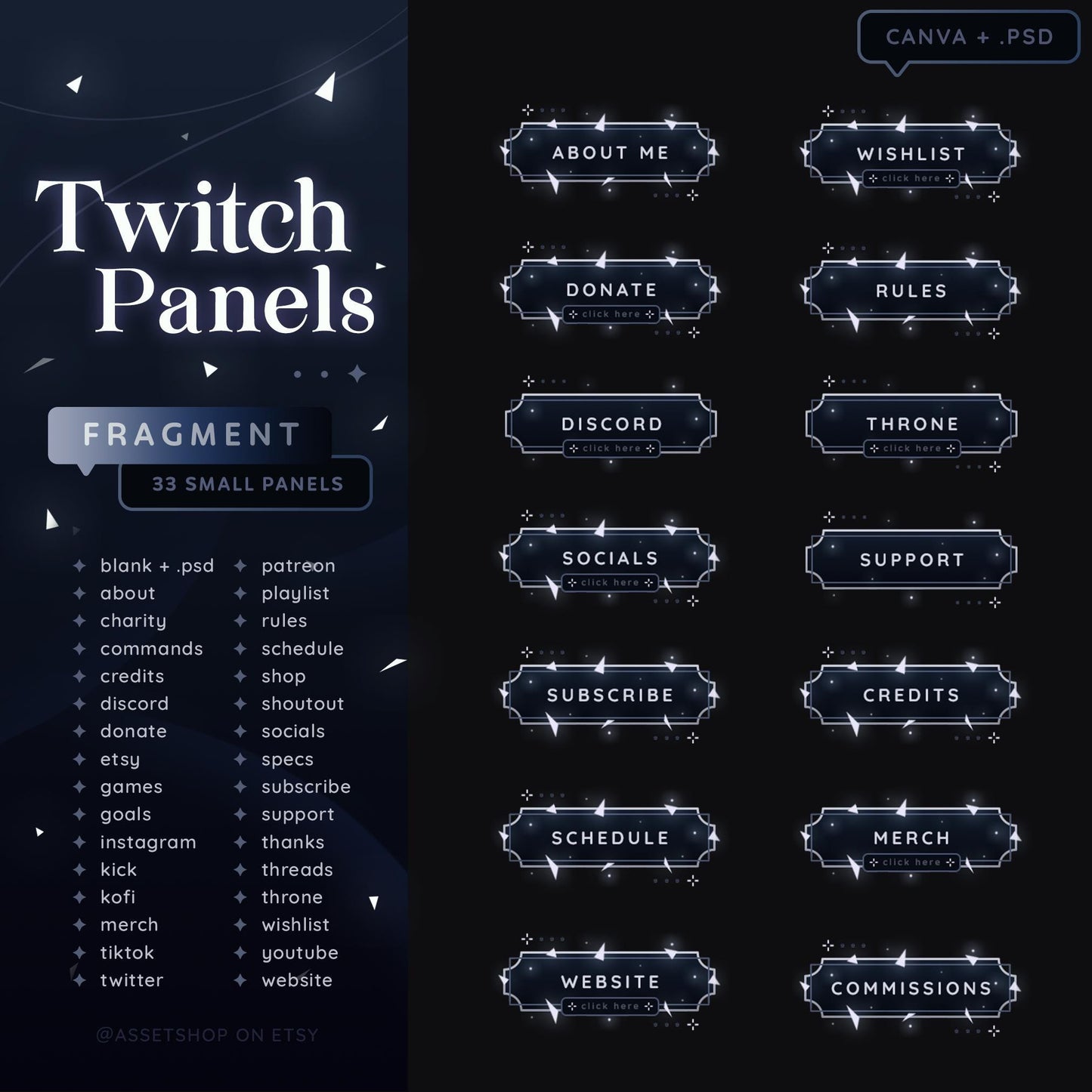 Fragment Twitch - Stream Panels
