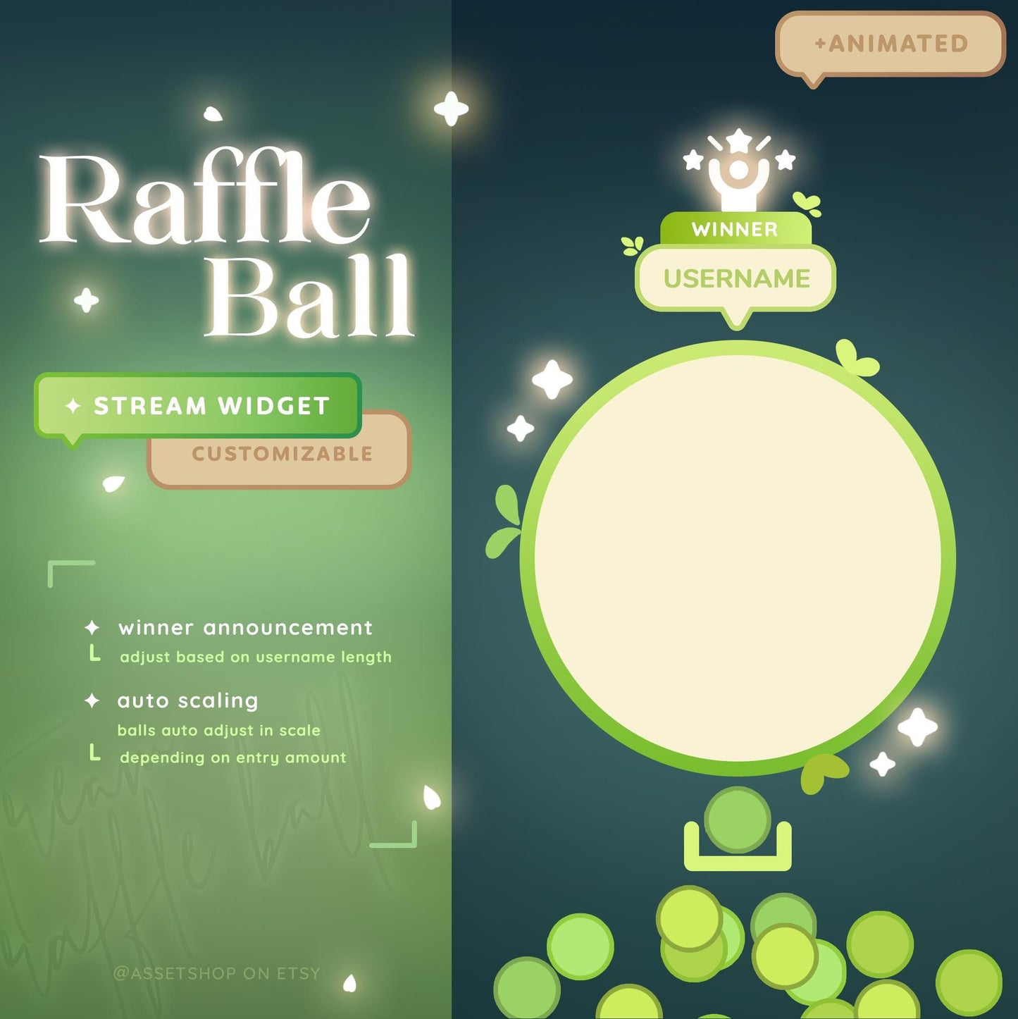 Plant Raffle Ball Widget