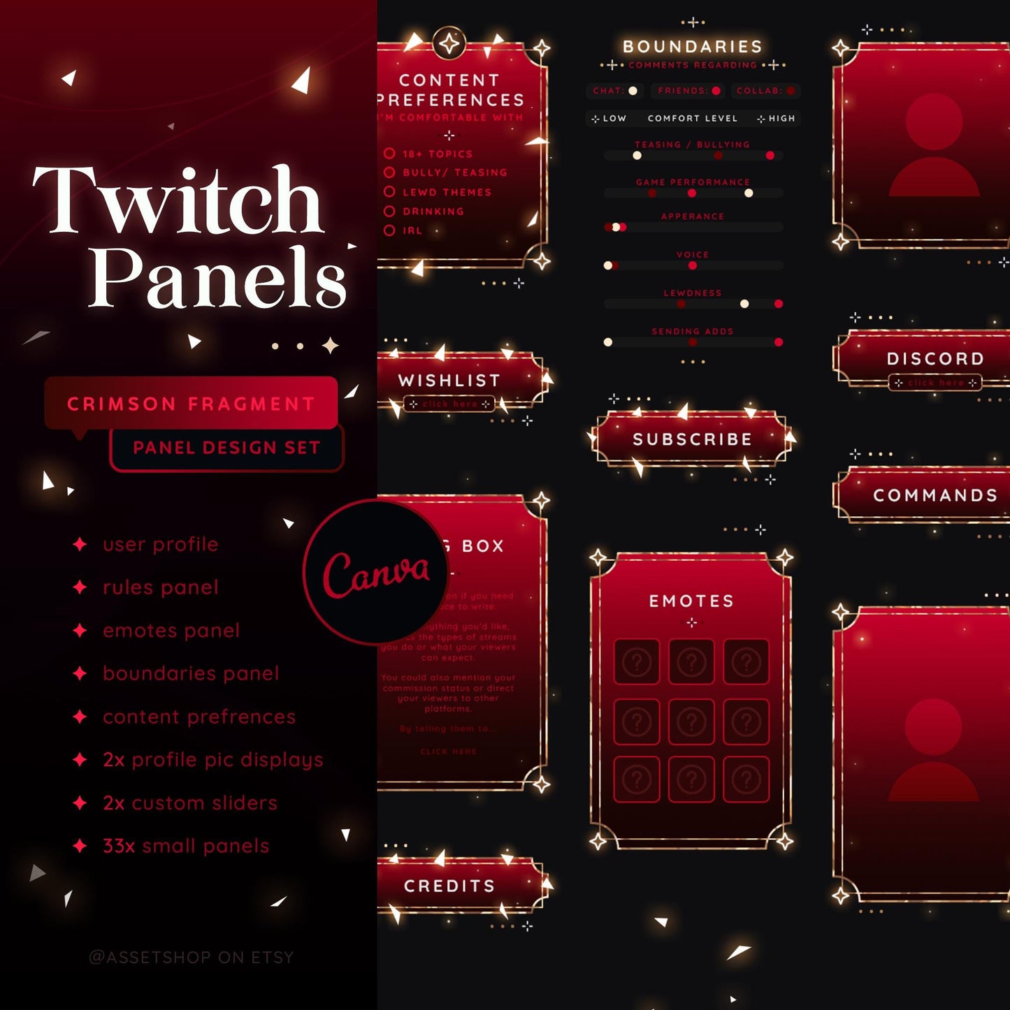 Crimson Fragment - Twitch Panels