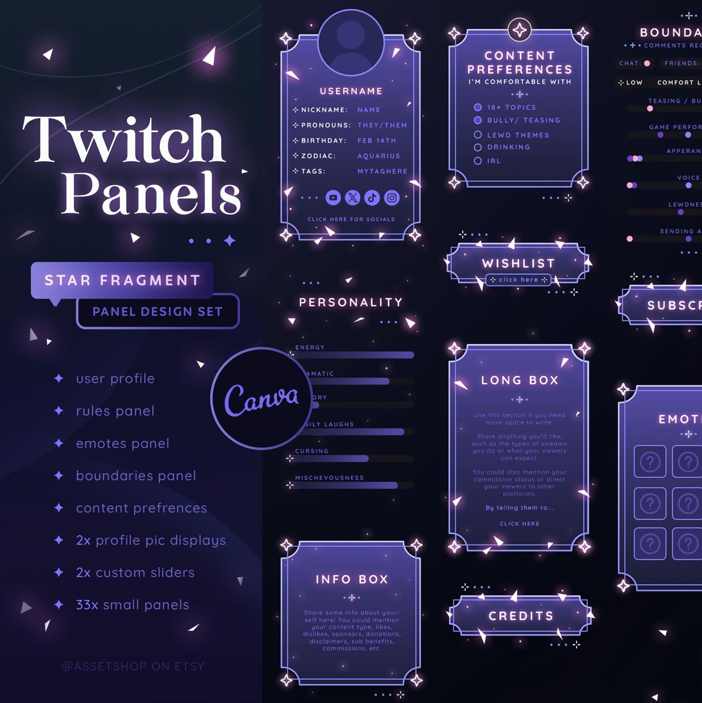 Star Fragment - Twitch Panels