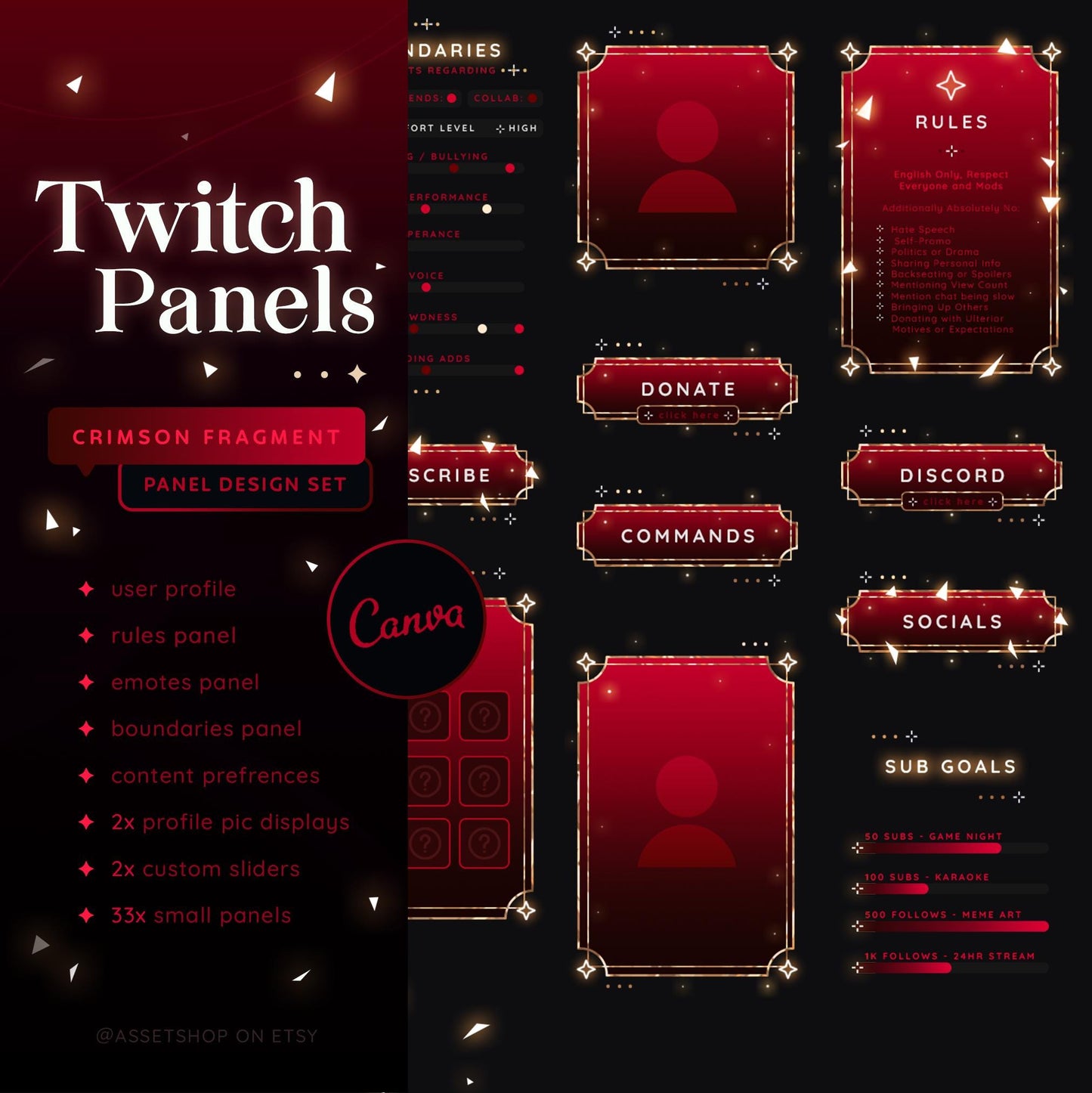 Crimson Fragment - Twitch Panels