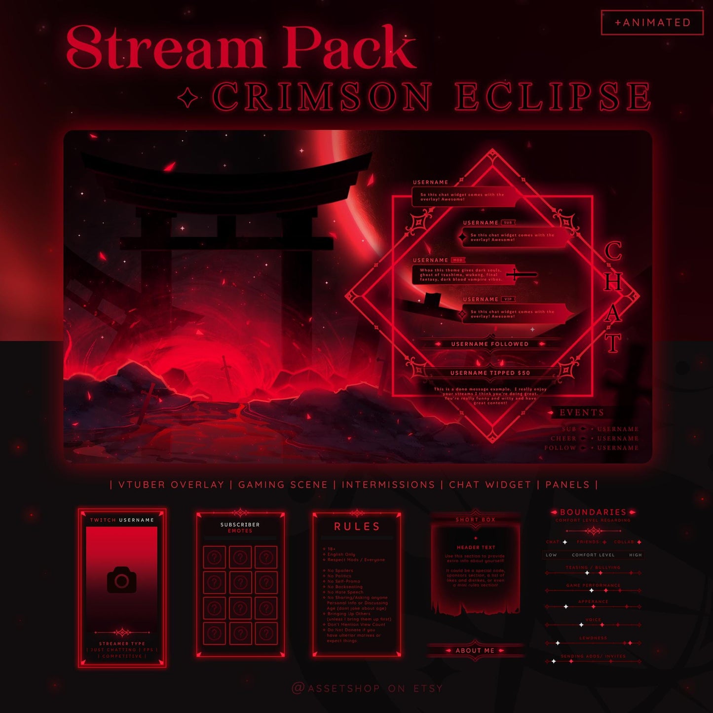 Crimson Eclipse - Twitch Overlay