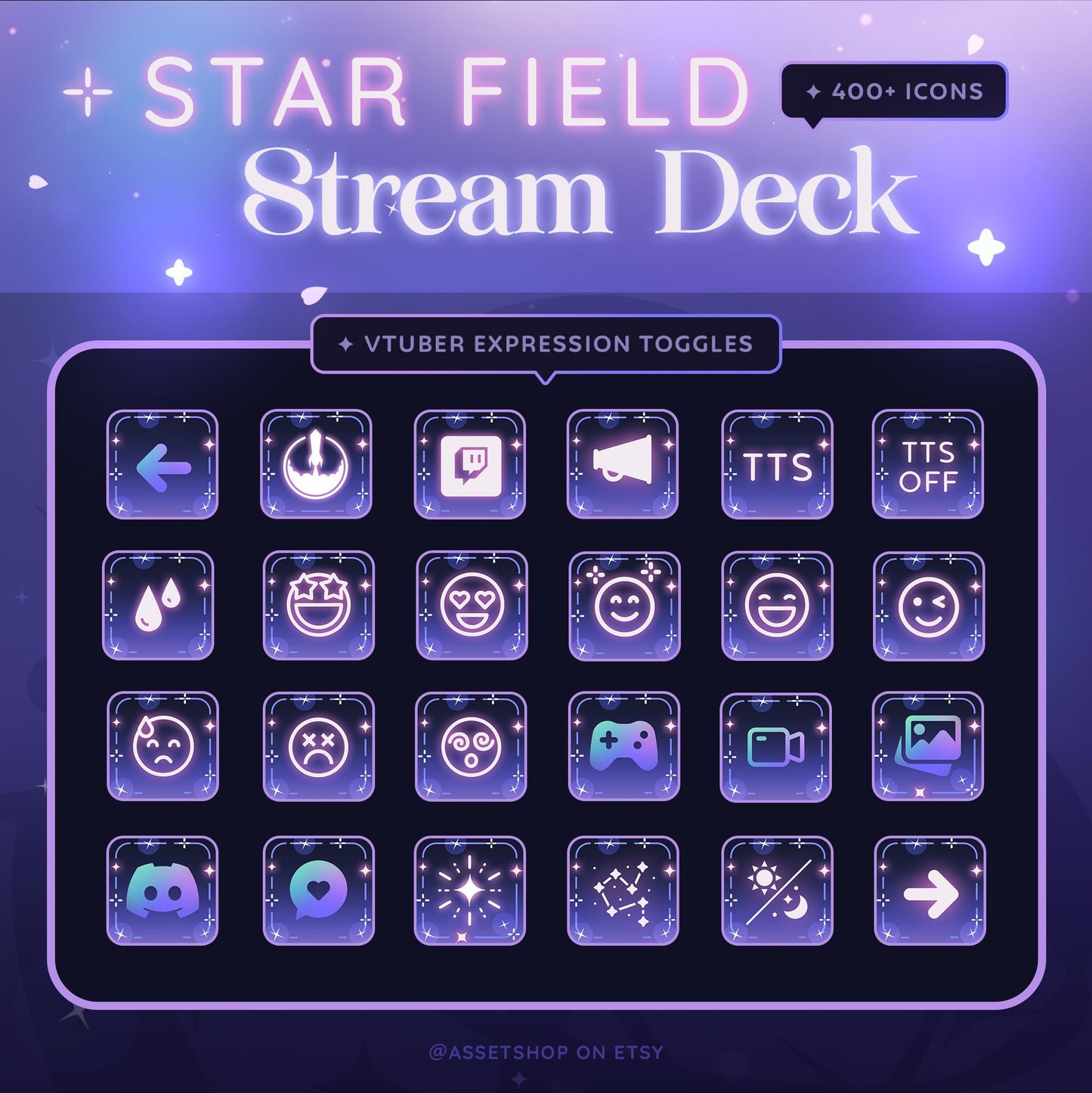 400+ Star Field Icons - Elgato Stream Deck