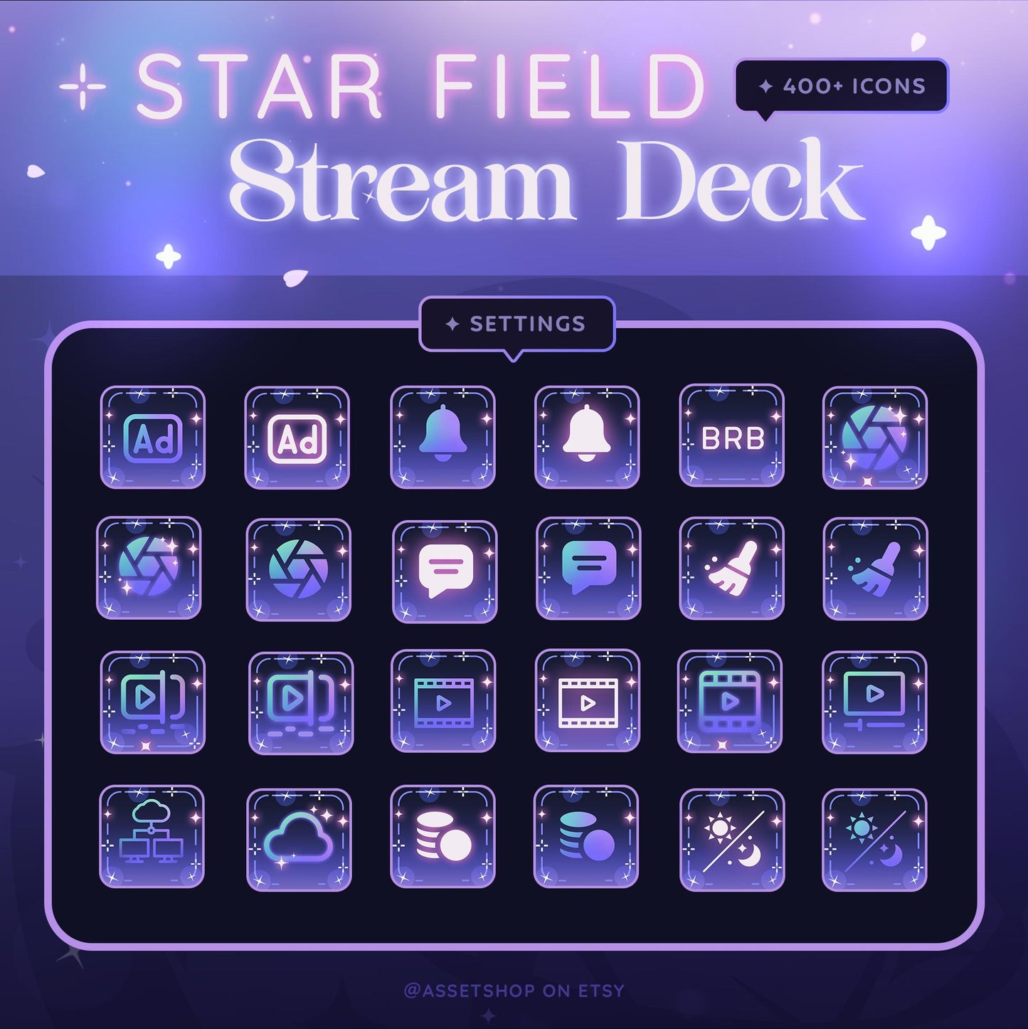 400+ Star Field Icons - Elgato Stream Deck