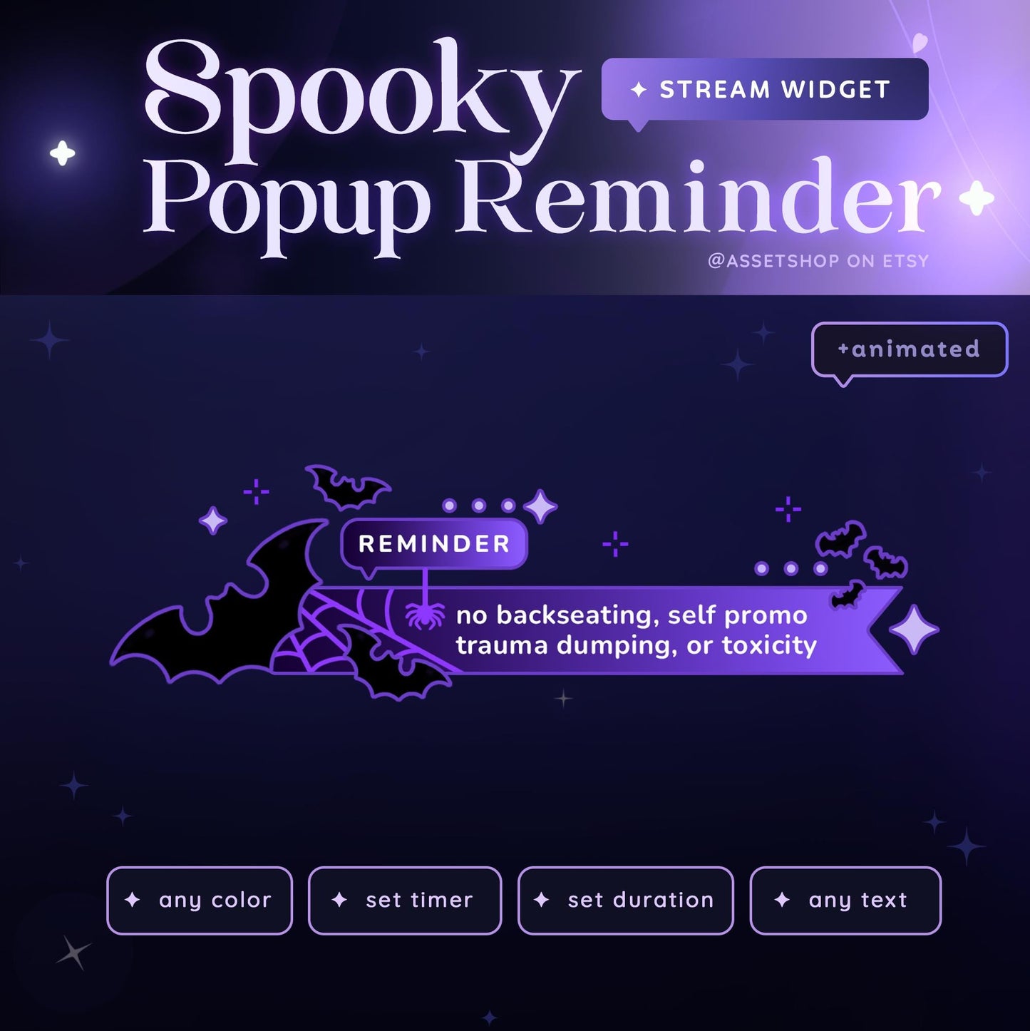 Spooky Popup Reminder - Twitch & Youtube