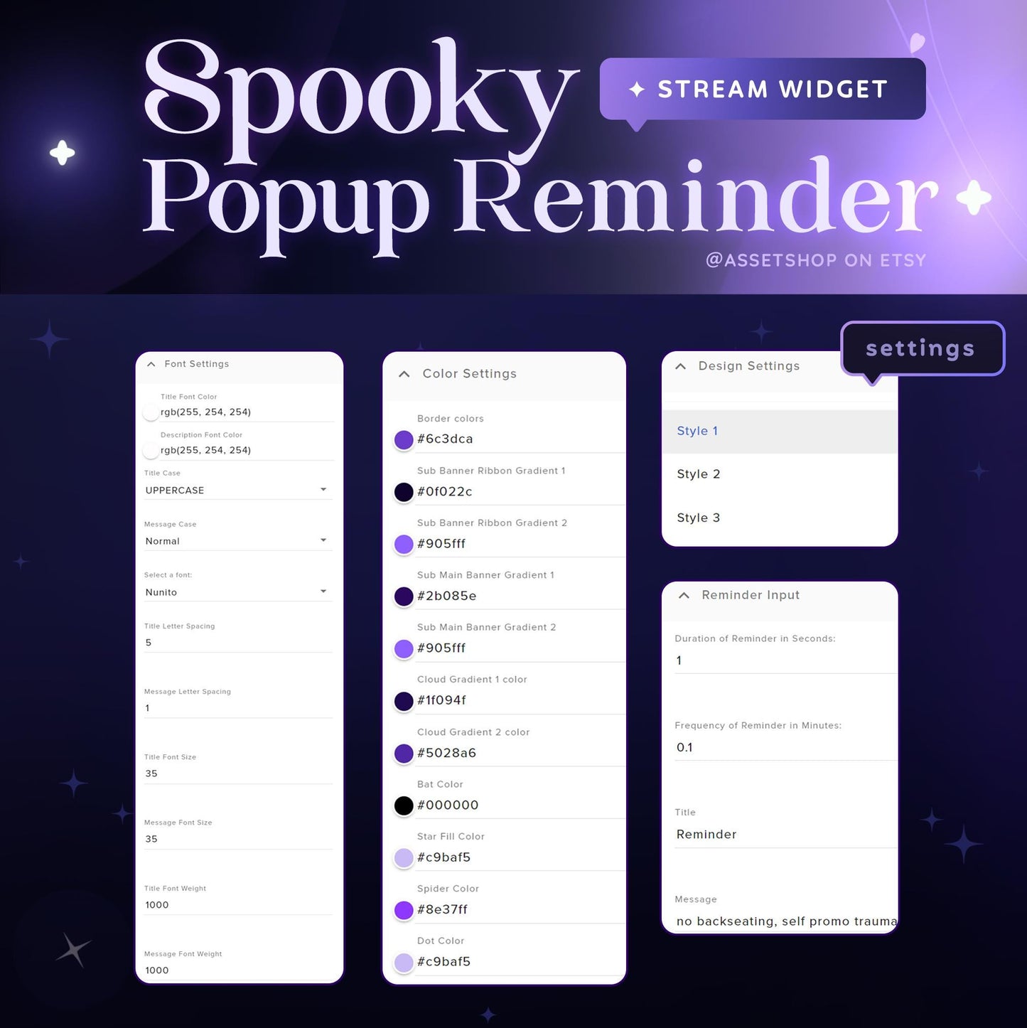 Spooky Popup Reminder - Twitch & Youtube