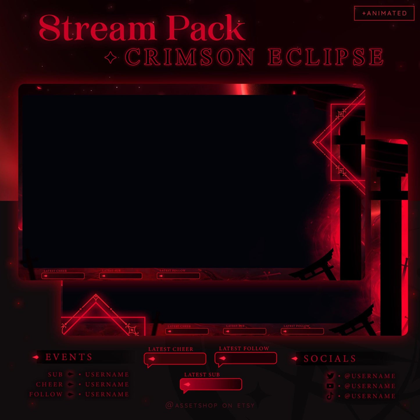 Crimson Eclipse - Twitch Overlay