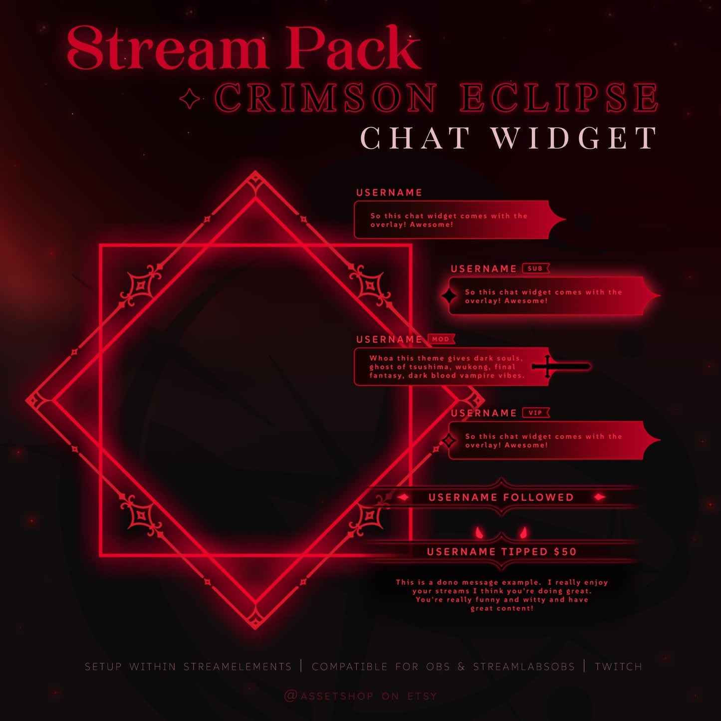 Crimson Eclipse - Twitch Overlay