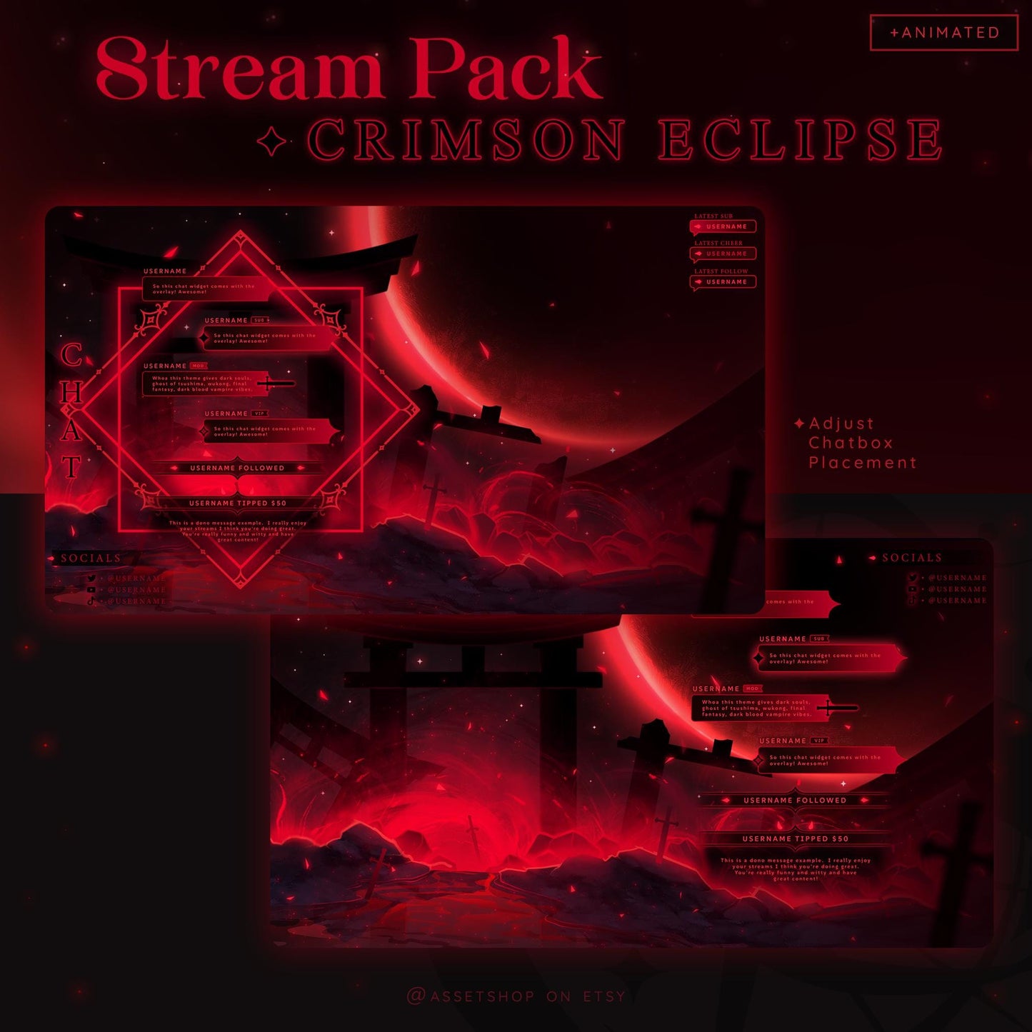 Crimson Eclipse - Twitch Overlay