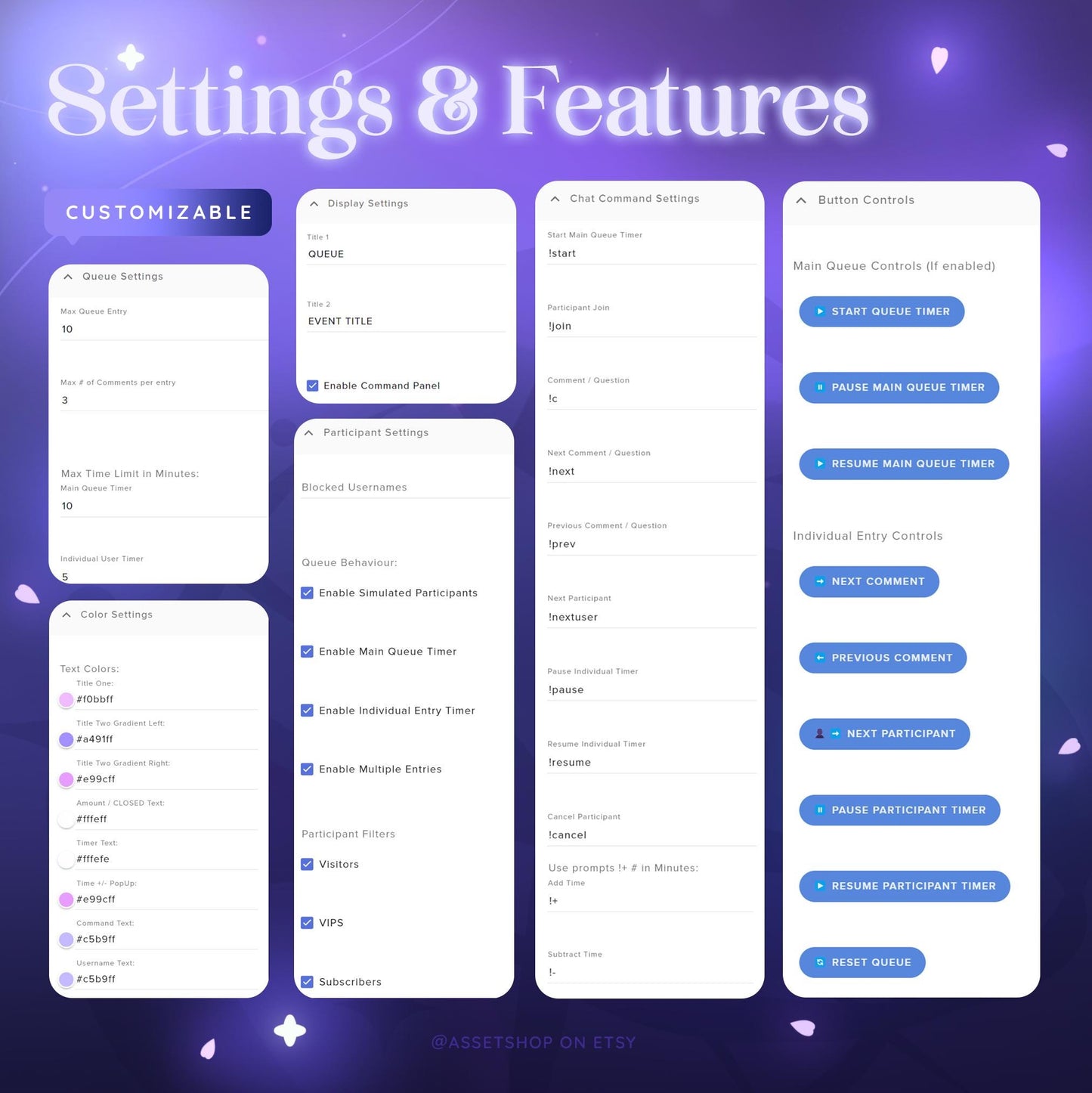 Queue List Event Widget - Twitch & Youtube