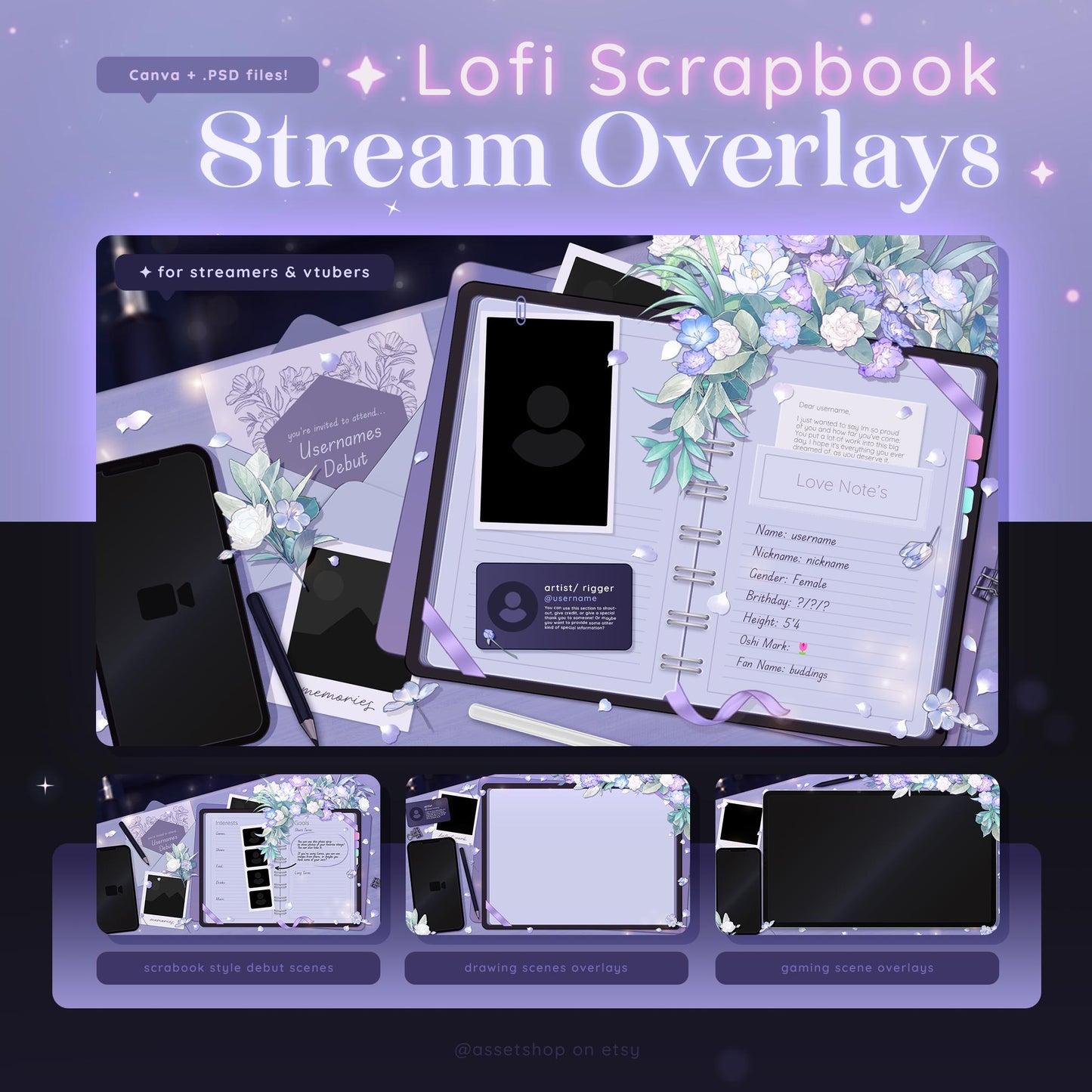Lofi Scrapbook - Stream Overlay